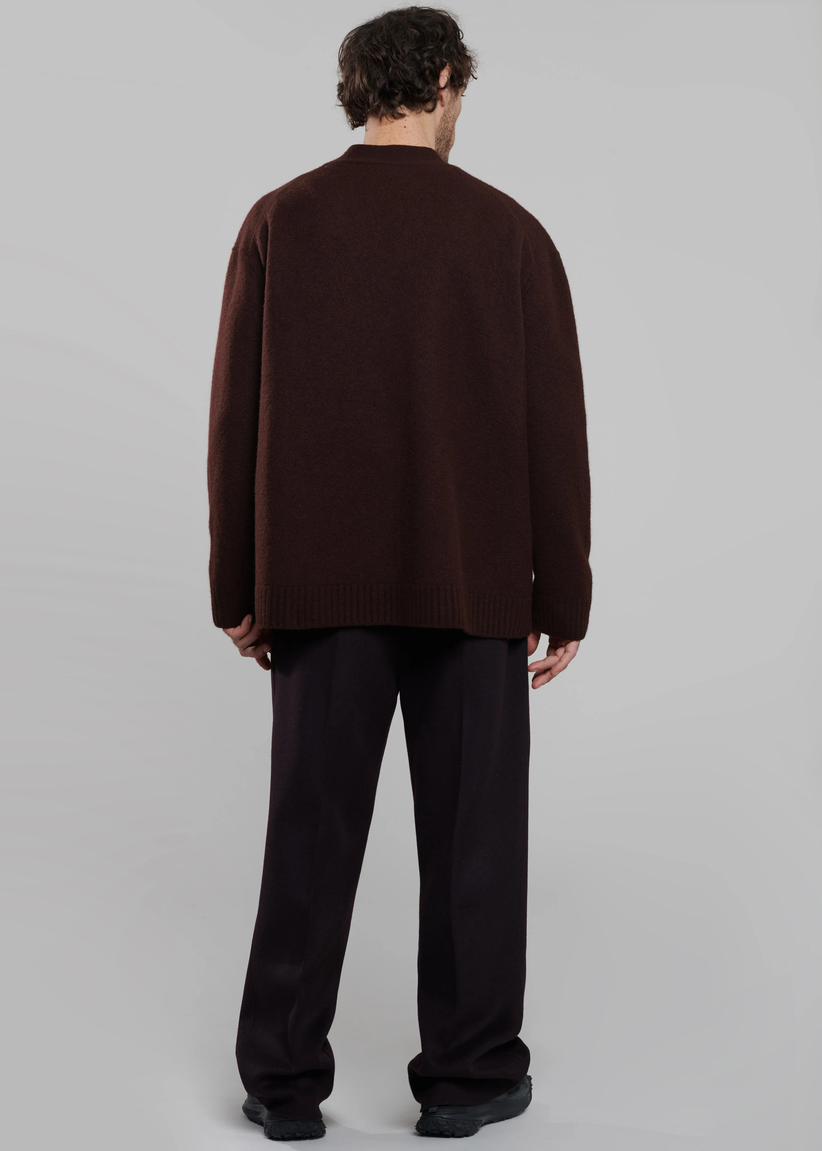 Beck Wool Cardigan - Chocolate Plum - Image 8