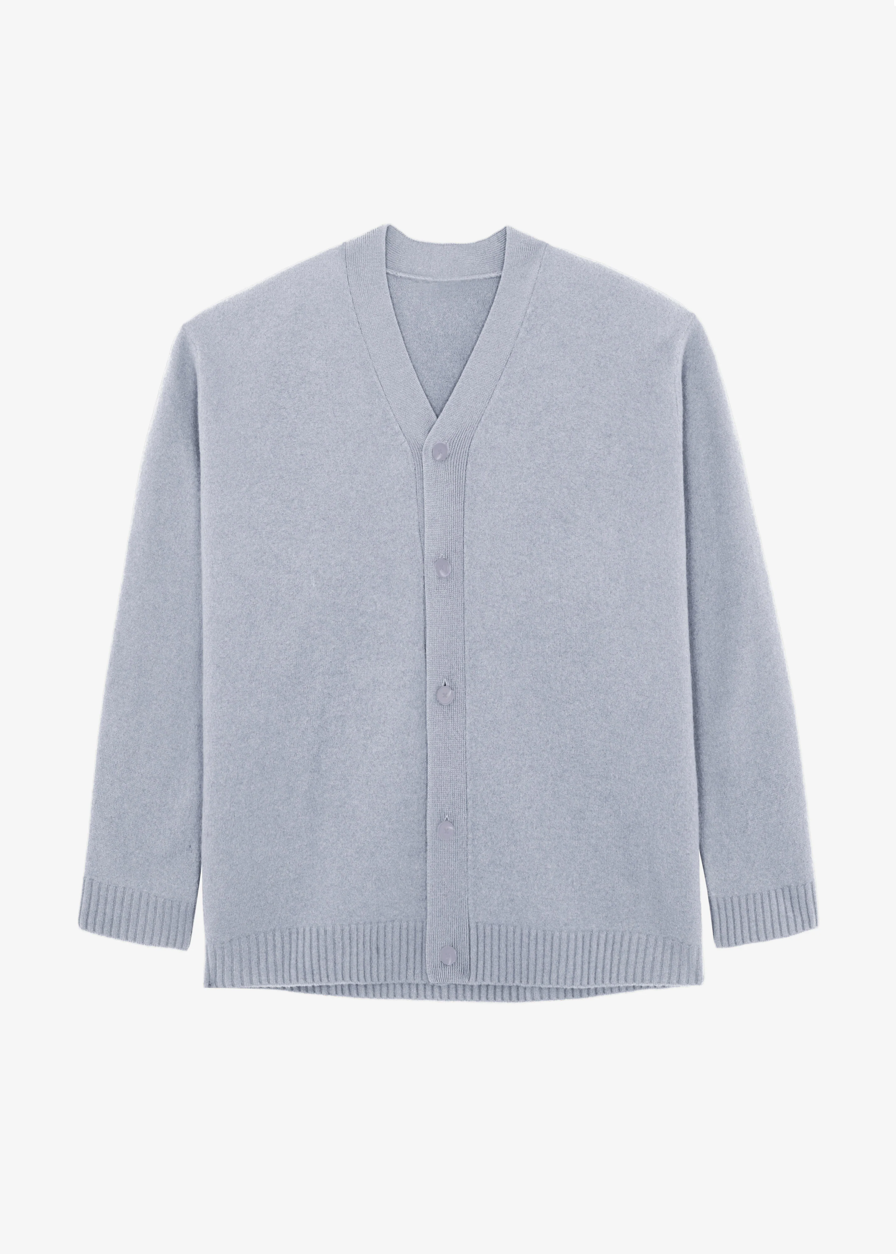 Beck Wool Cardigan - Light Grey - Image 8