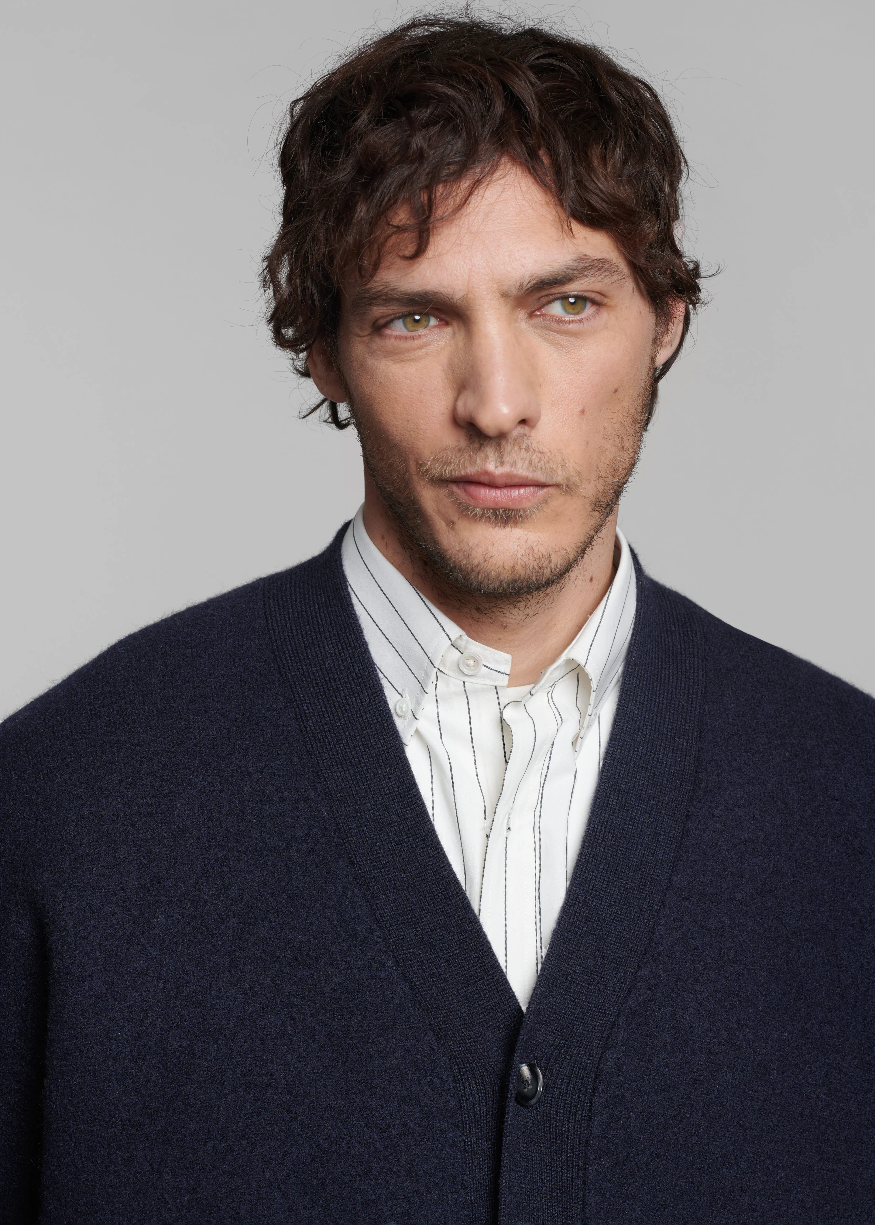 Beck Wool Cardigan - Navy - Image 4