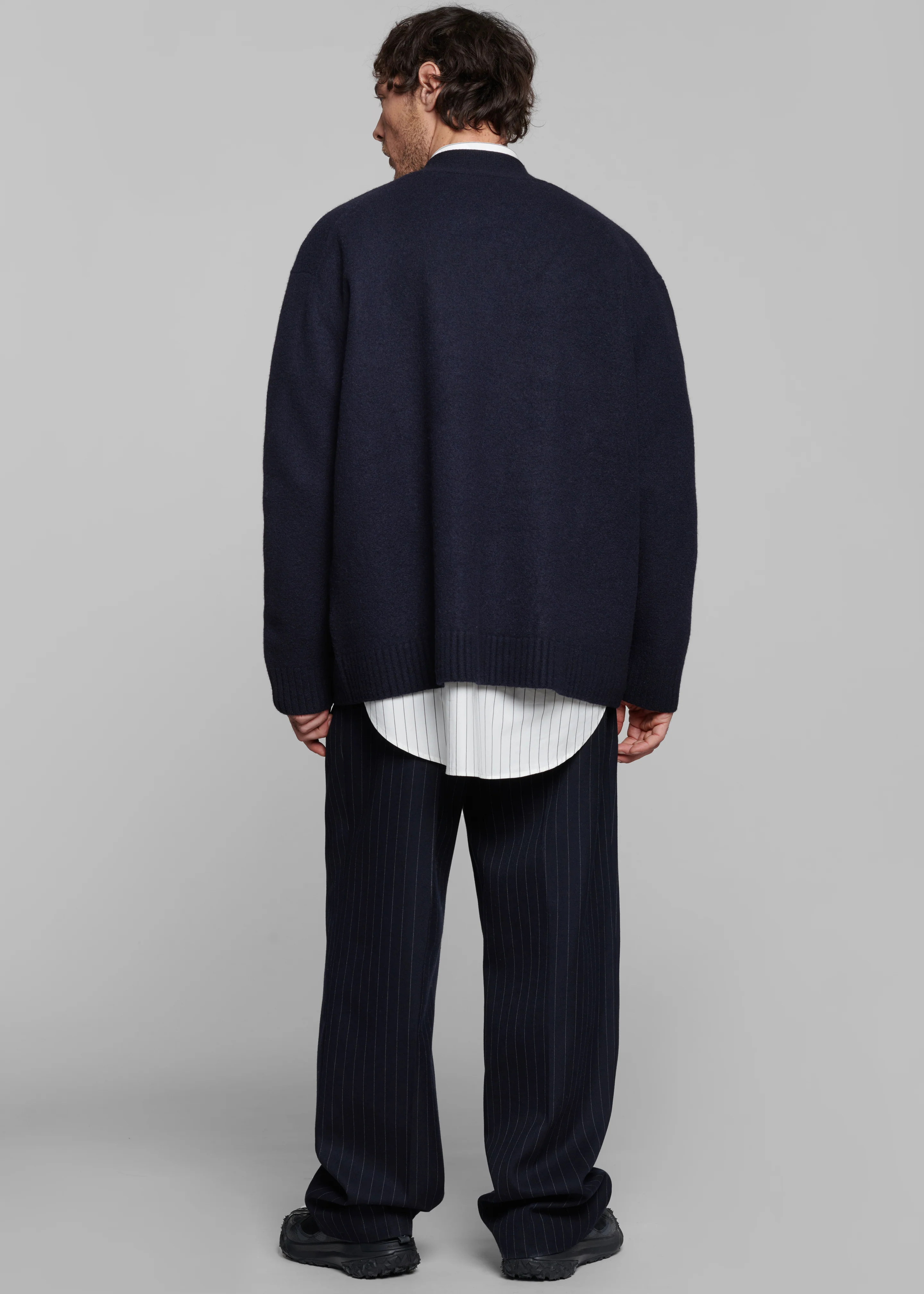 Beck Wool Cardigan - Navy - Image 6