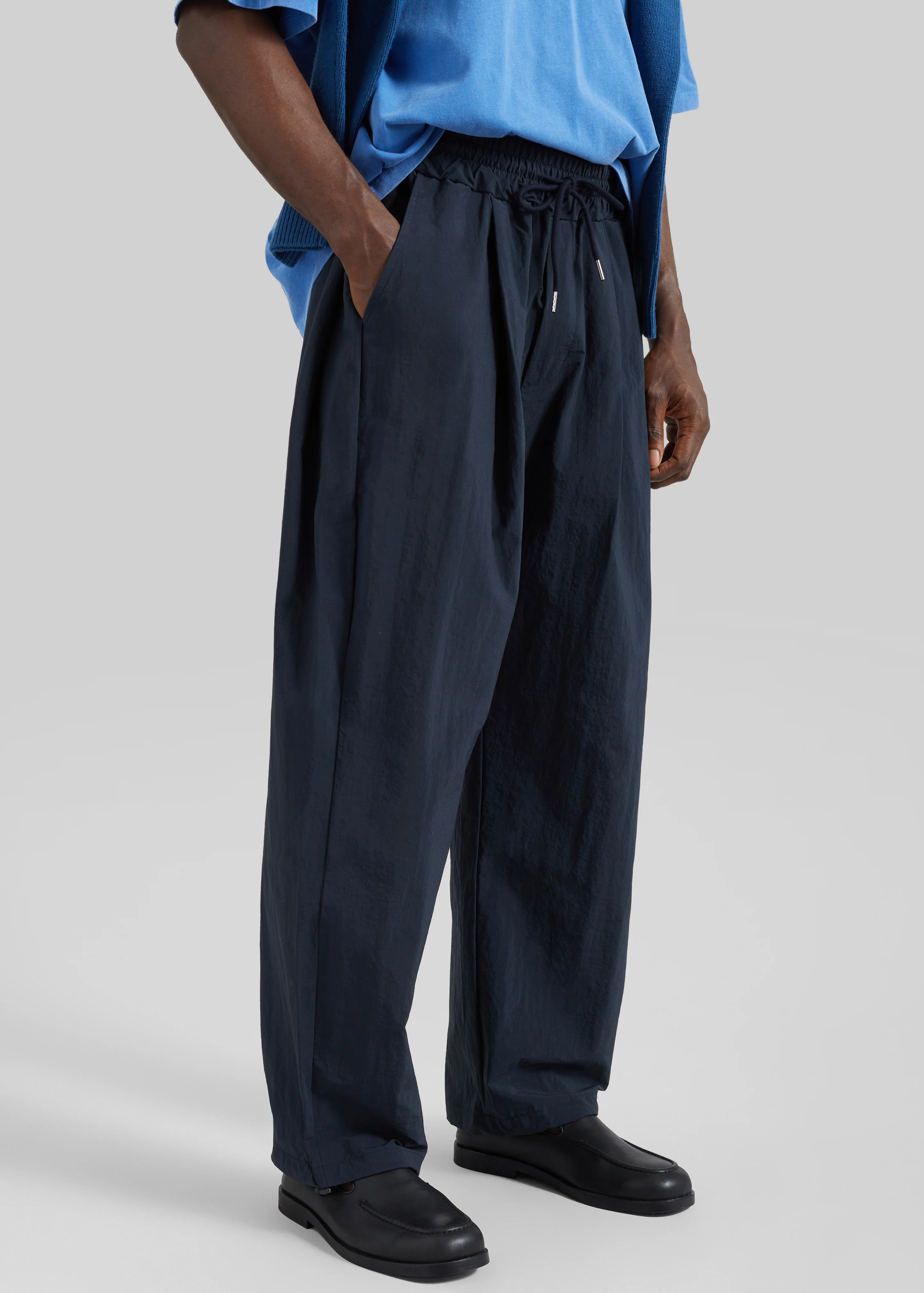 Belem Drawstring Pants - Navy - Image 5