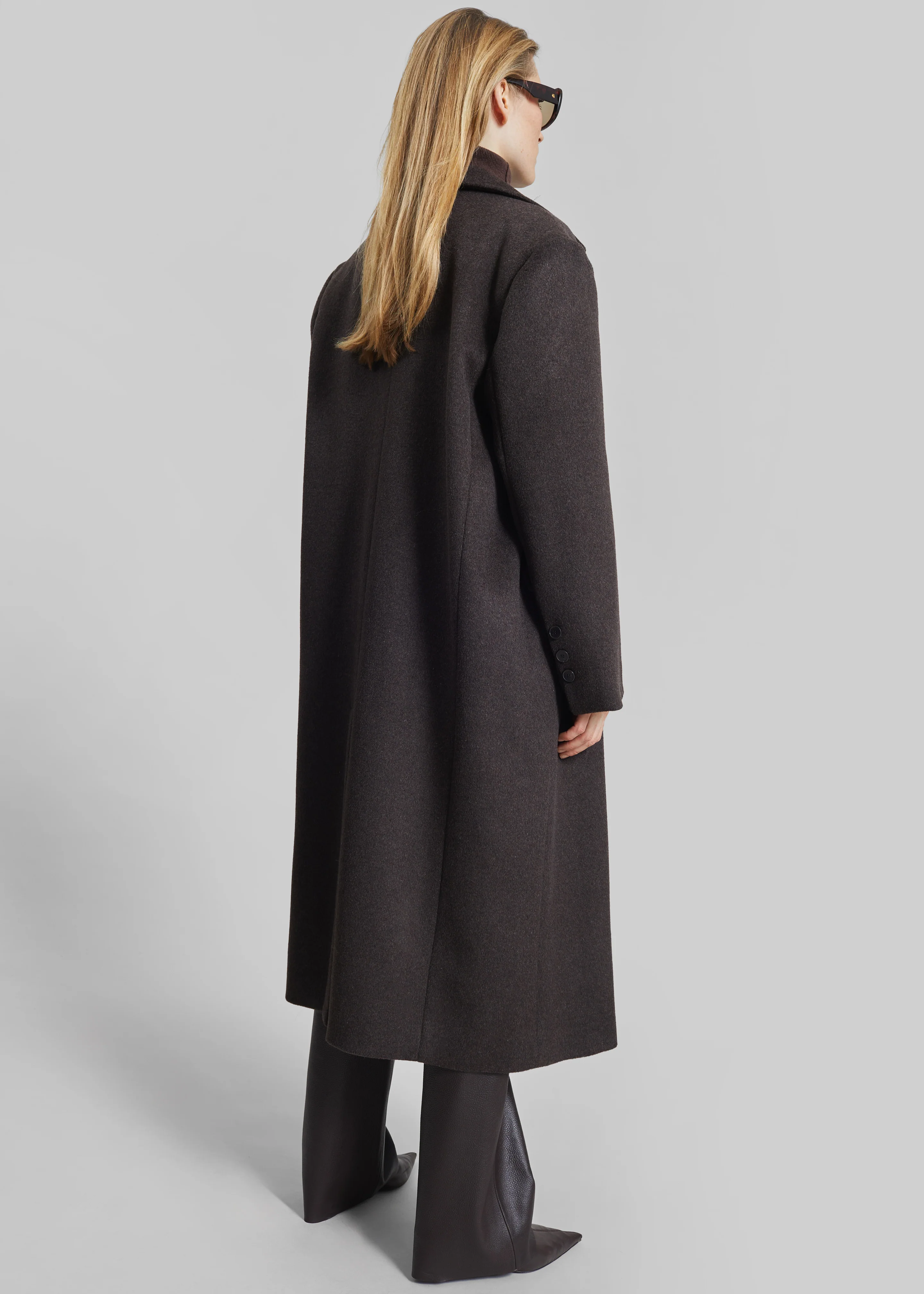Bellace Wool Coat - Brown - Image 8