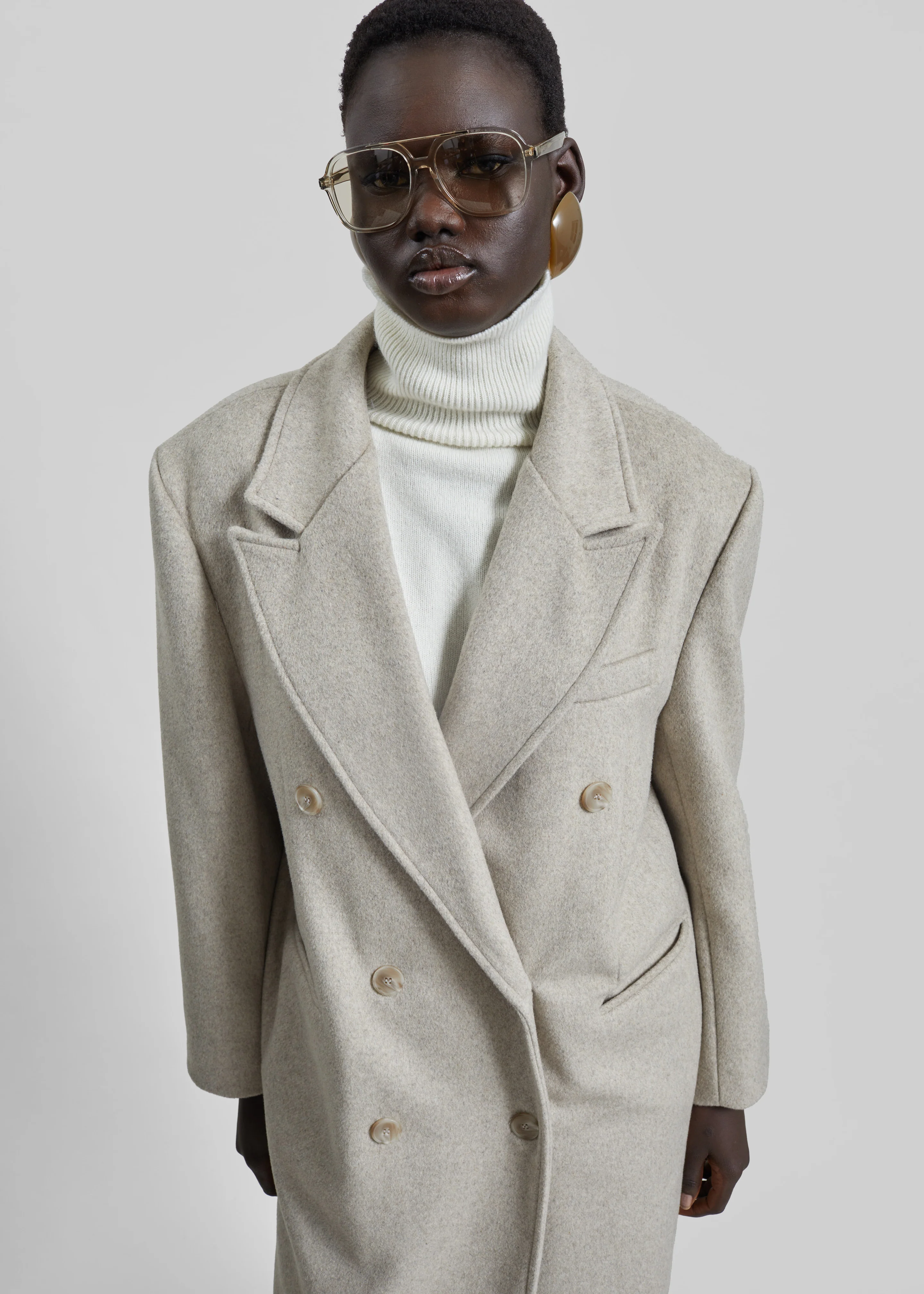 Bellace Wool Coat - Taupe - Image 2