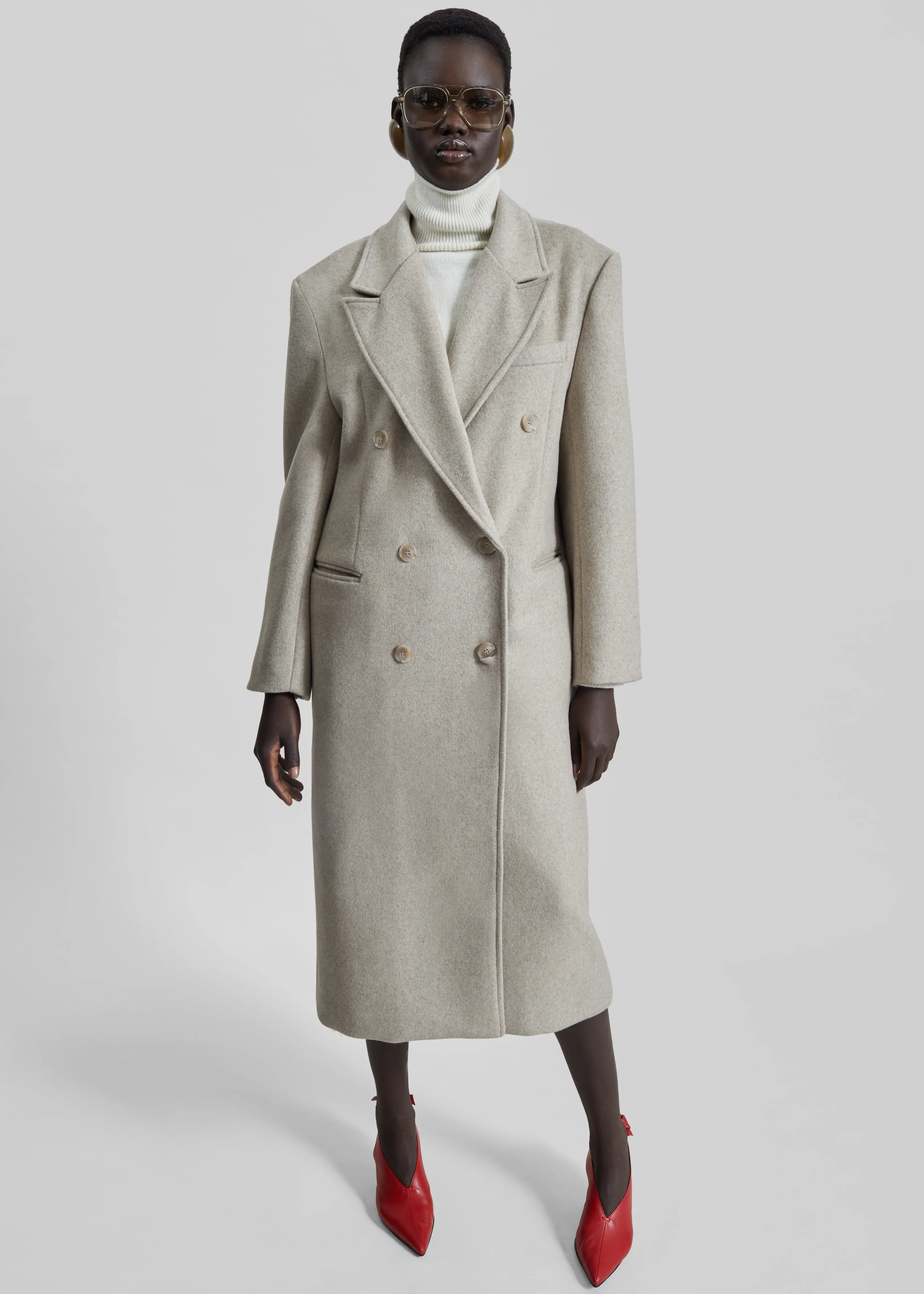 Bellace Wool Coat - Taupe - Image 3