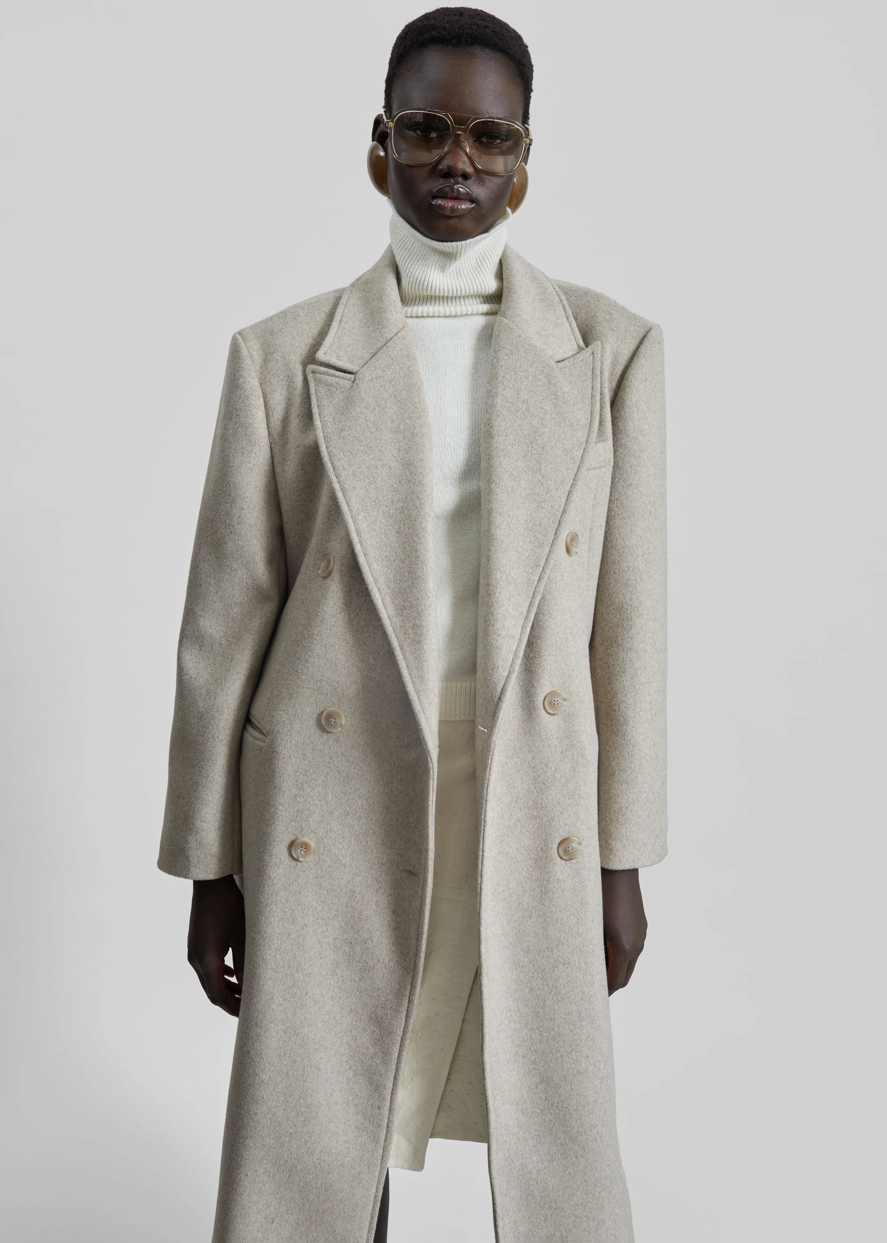 Bellace Wool Coat - Taupe - Image 4