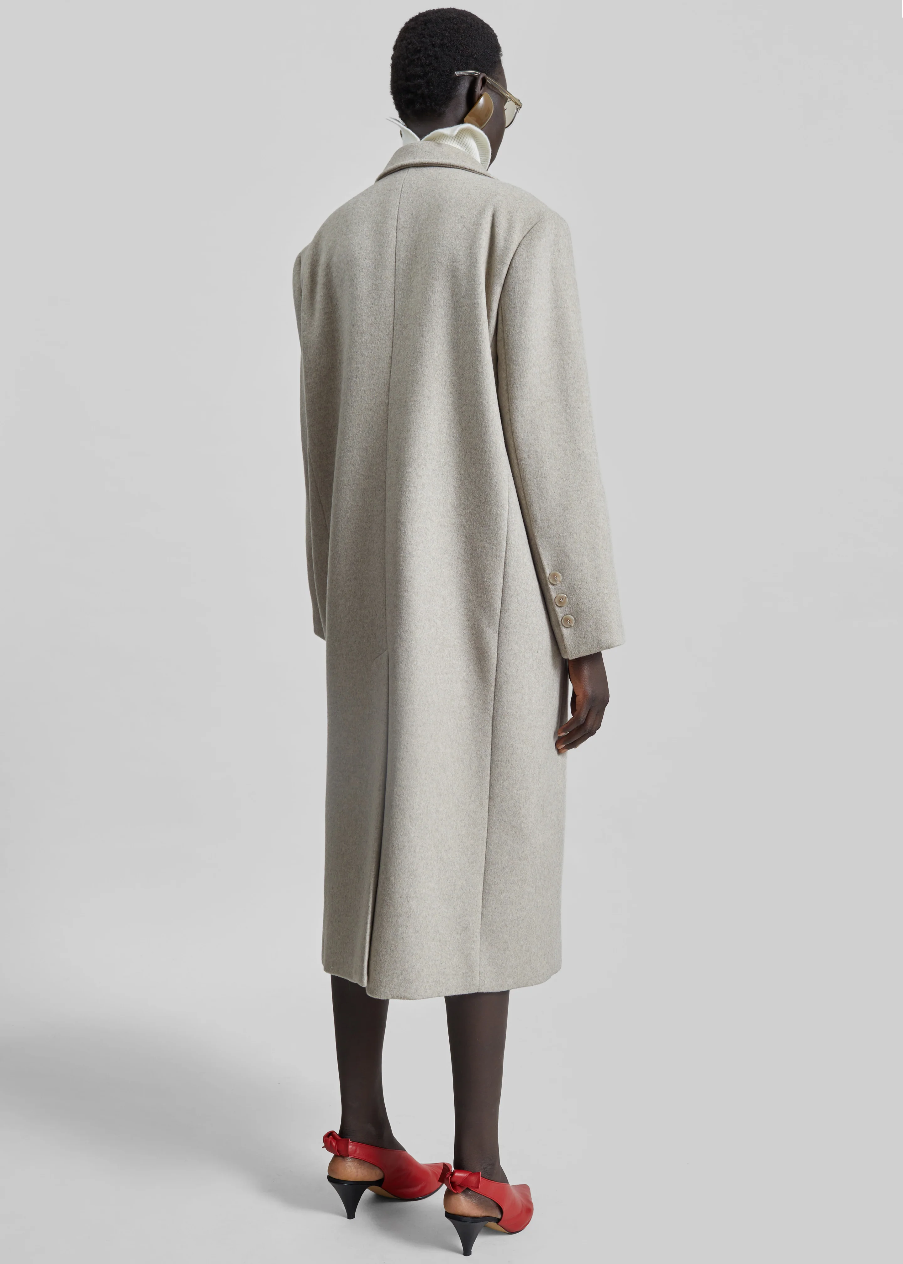 Bellace Wool Coat - Taupe - Image 5