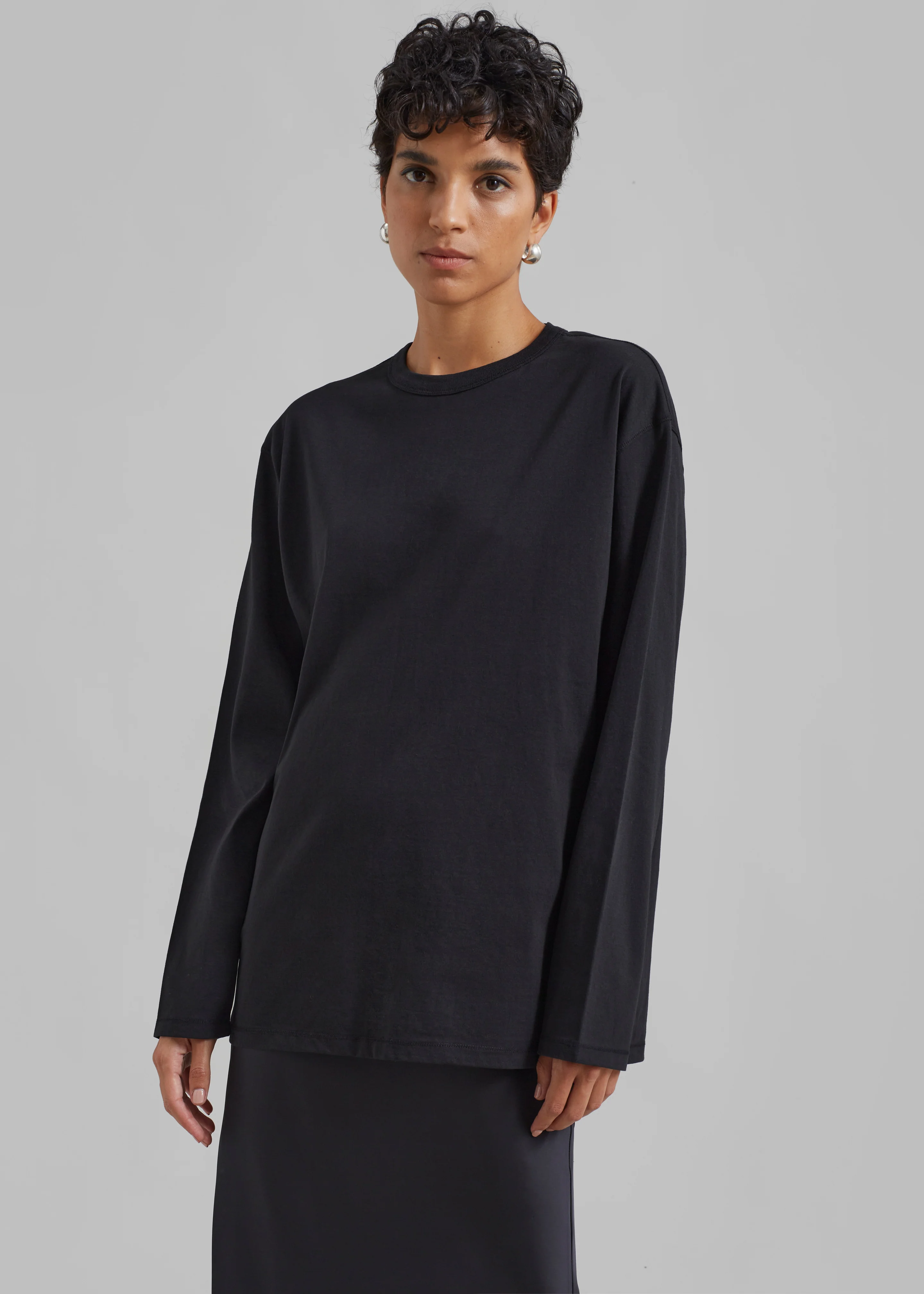 Bennett Long Sleeves Tee - Black - Image 3