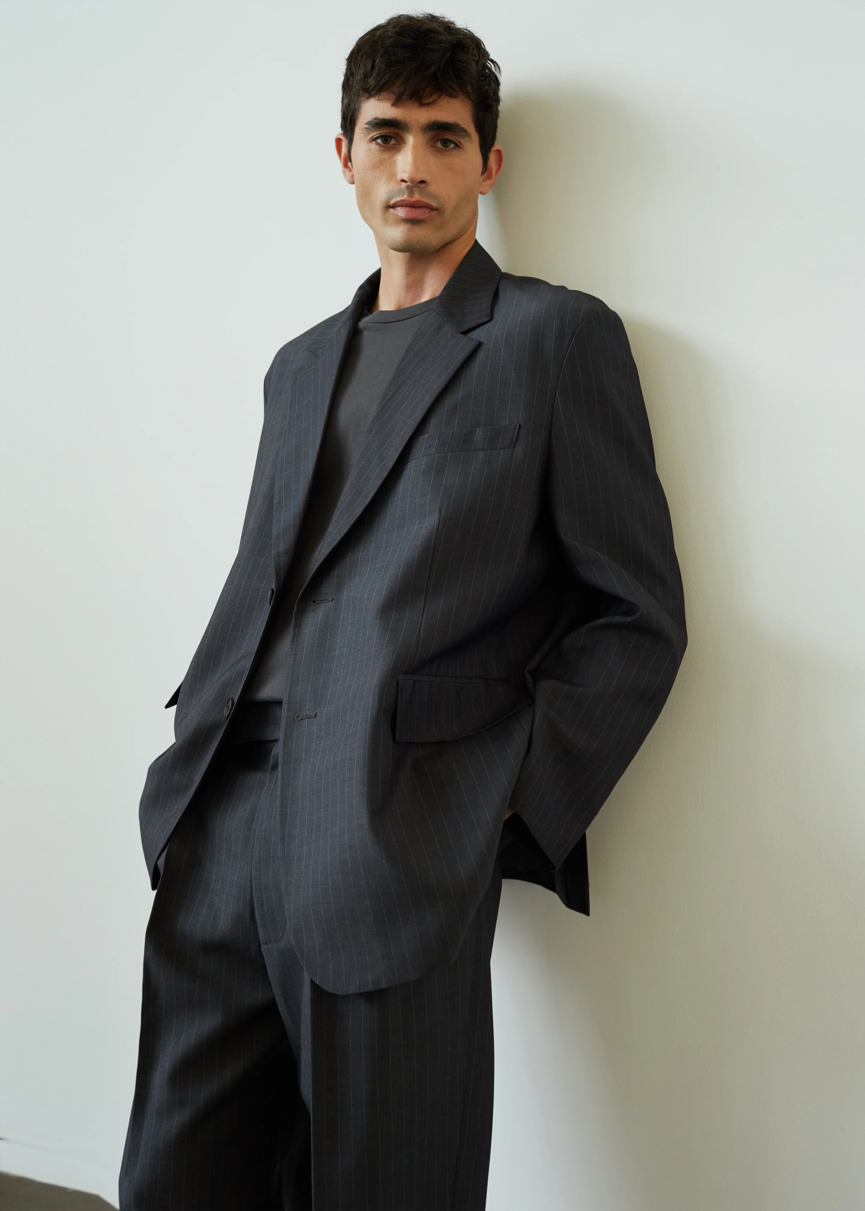 Beo Blazer - Charcoal/White Pinstripe - Image 4