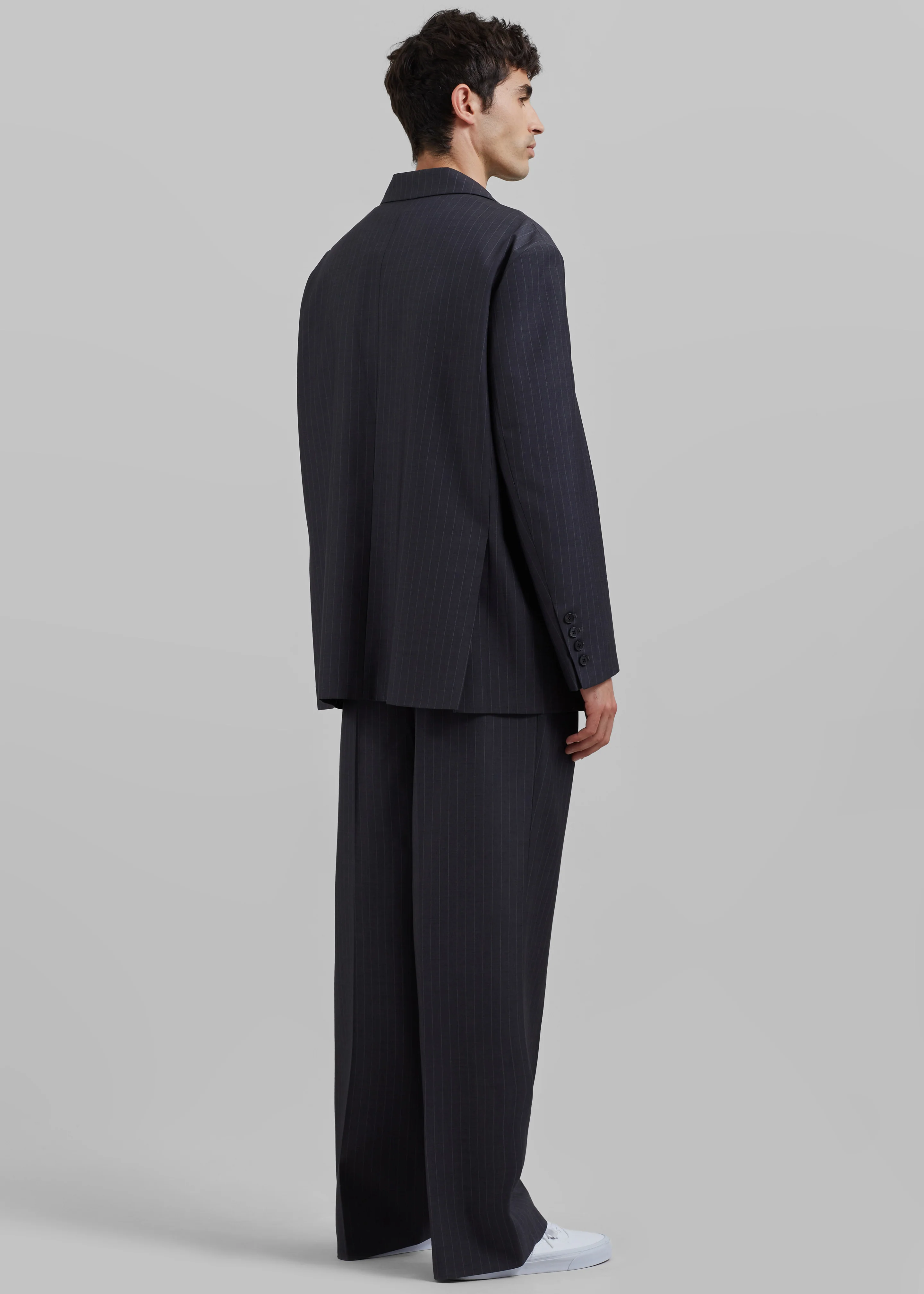 Beo Blazer - Charcoal/White Pinstripe - Image 9