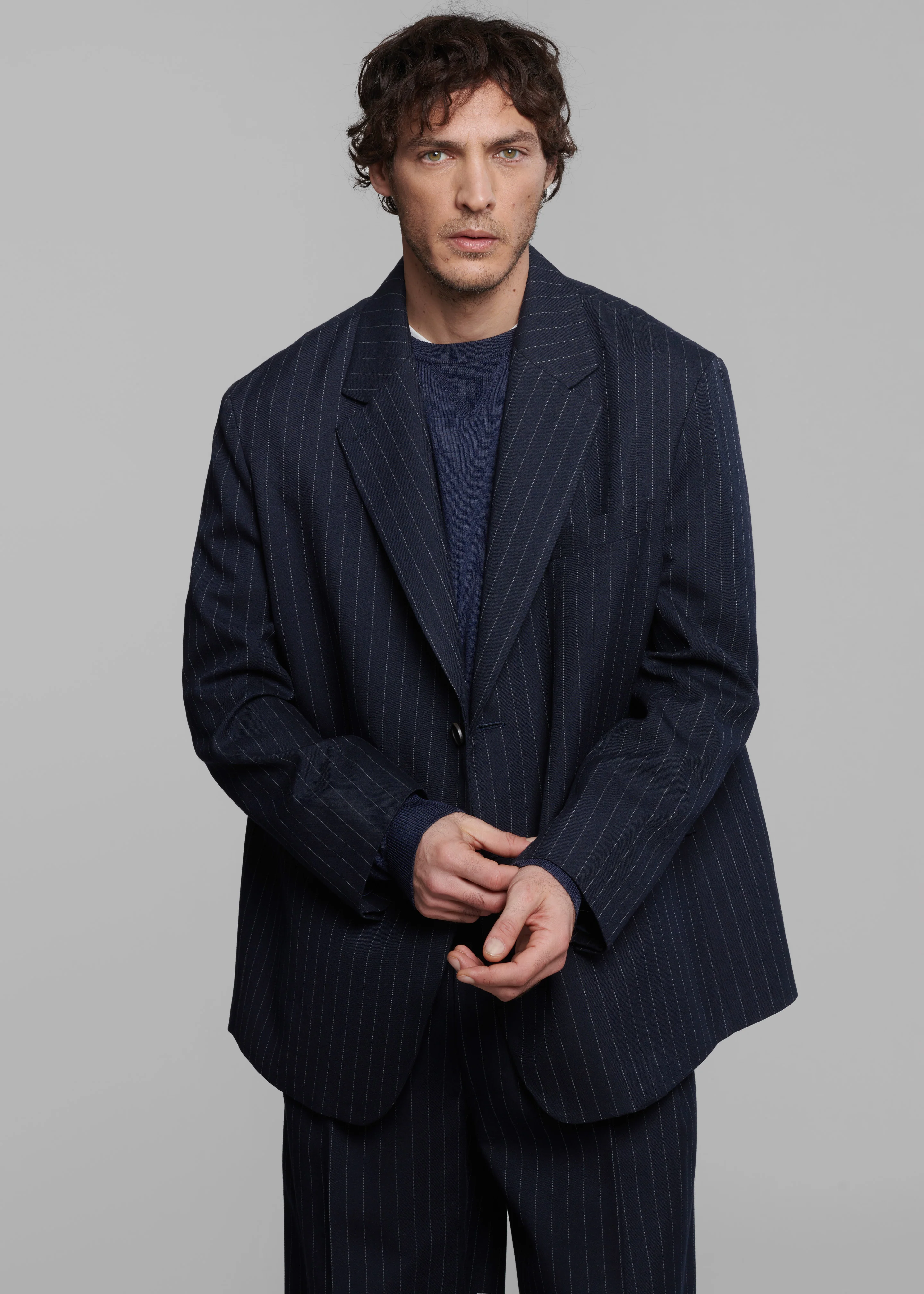 Beo Blazer - Navy/White Pinstripe - Image 5