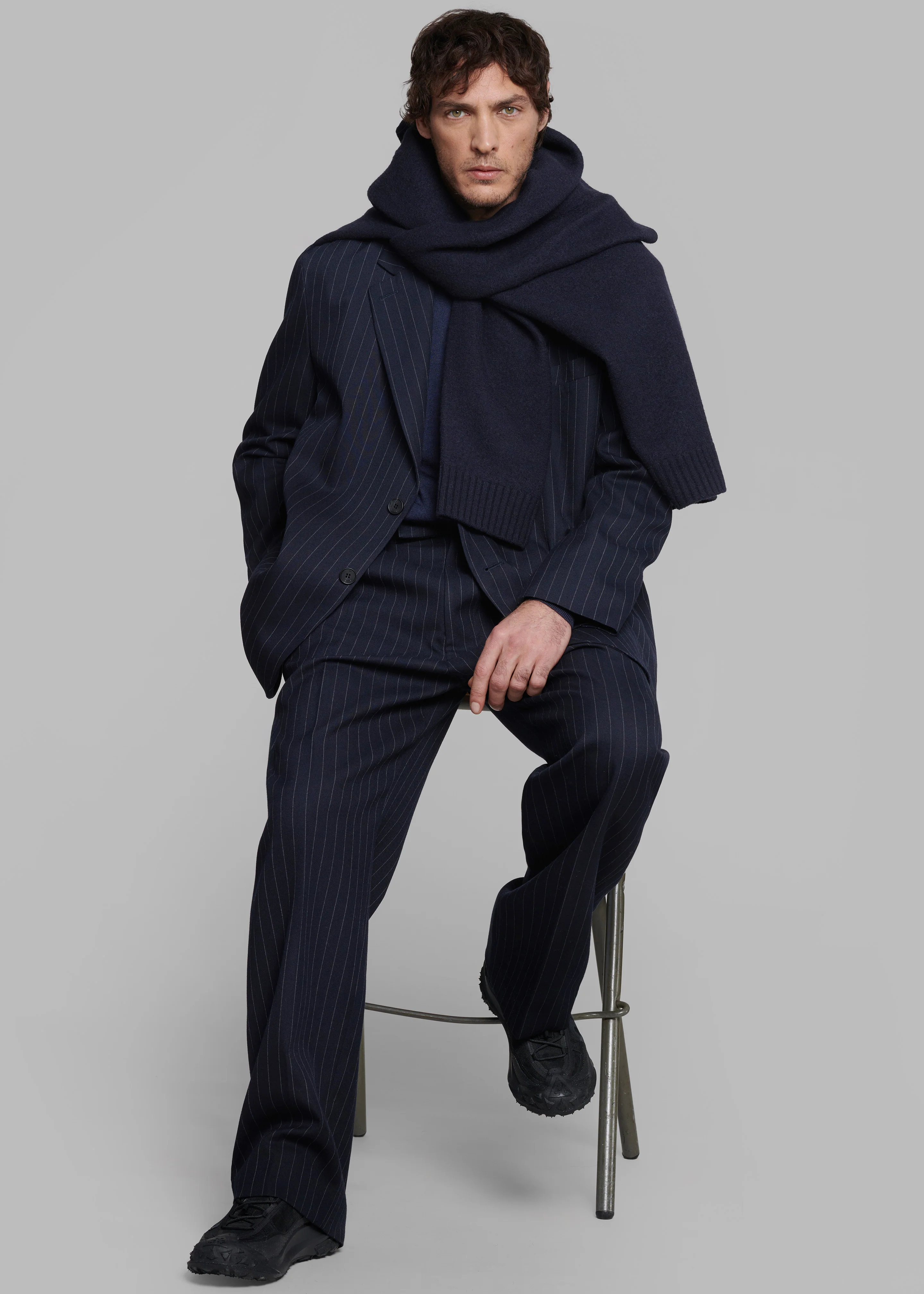 Beo Blazer - Navy/White Pinstripe - Image 6