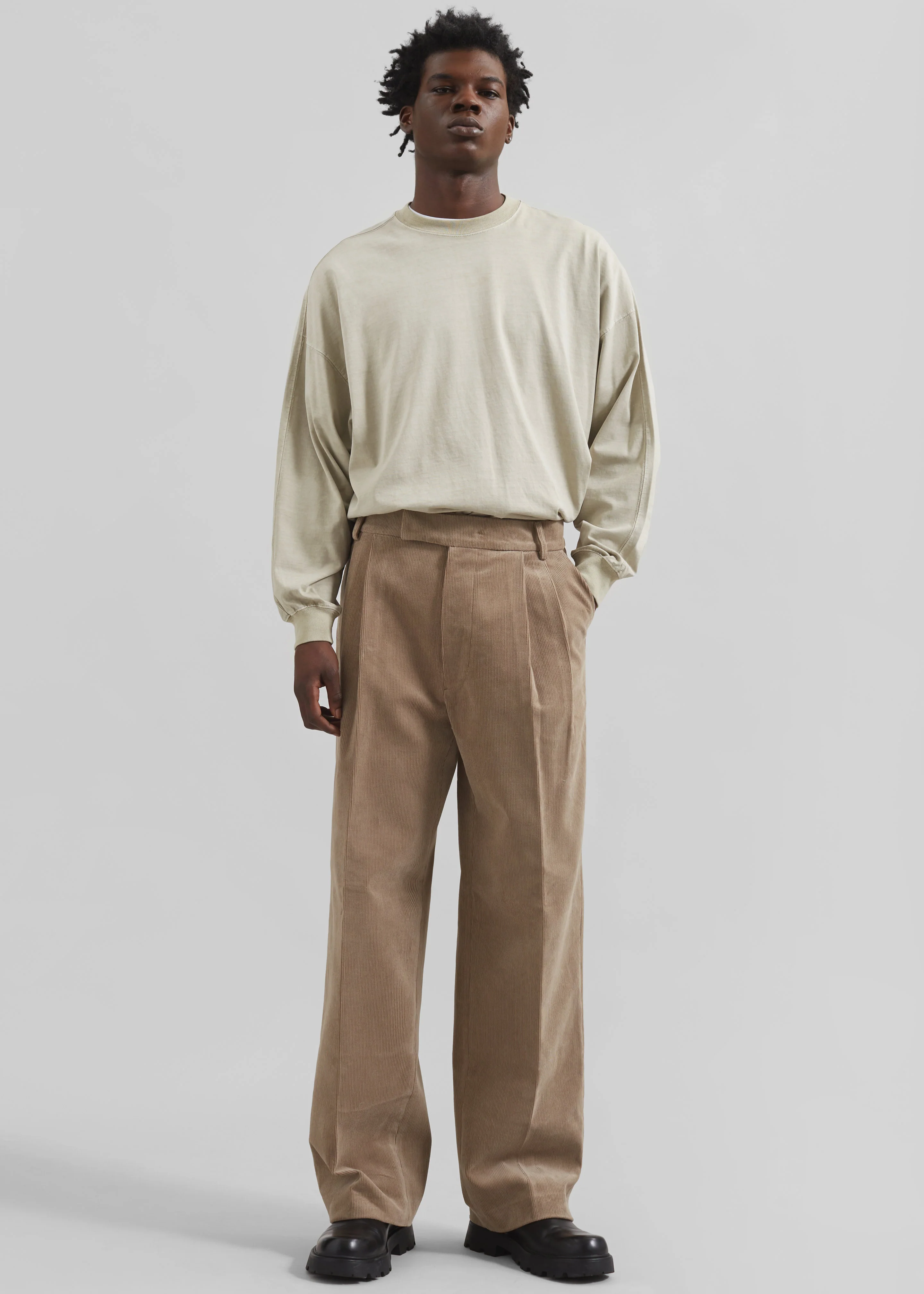 Beo Corduroy Suit Pants - Latte - Image 4