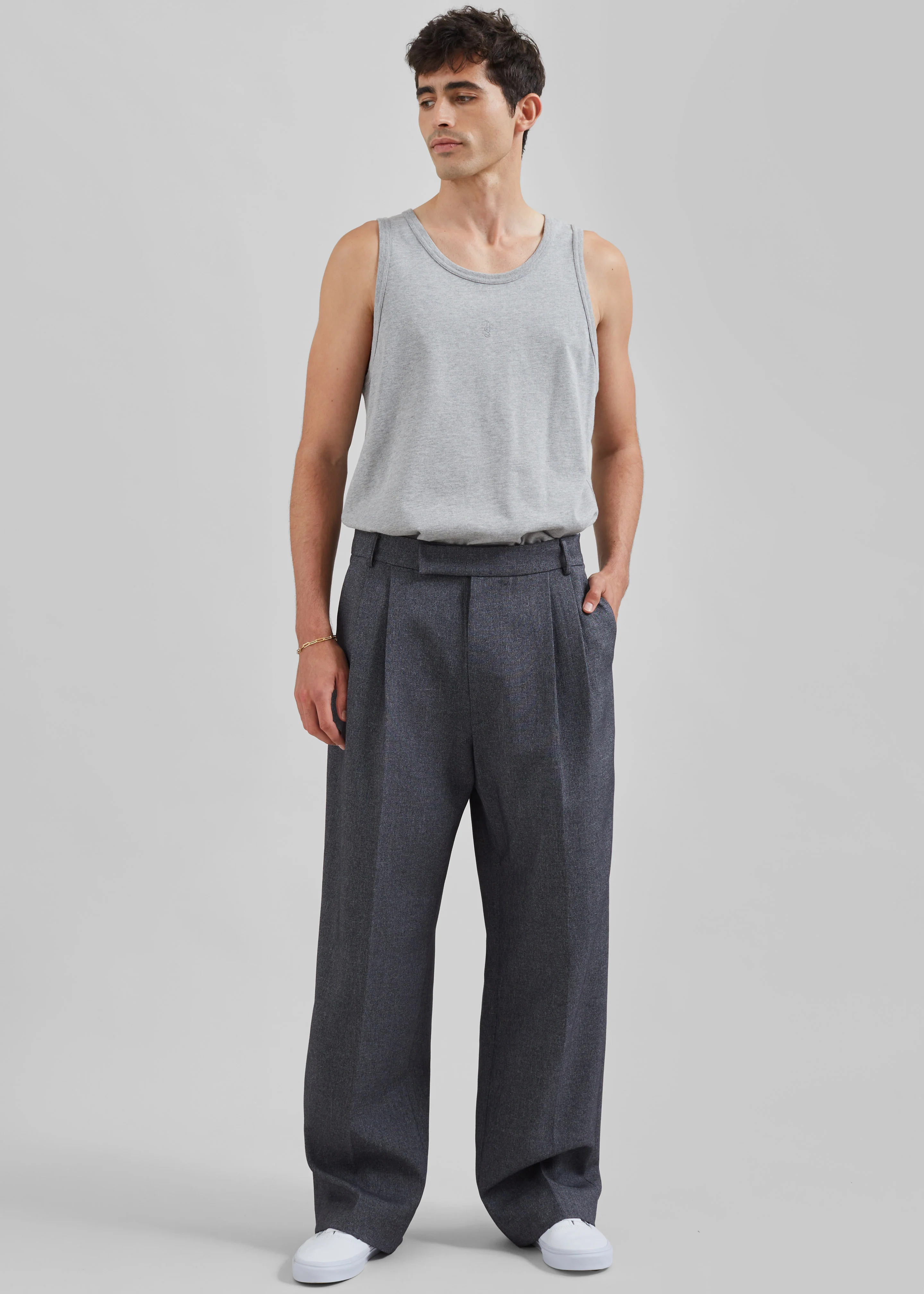 Beo Suit Pants - Grey Melange - Image 4