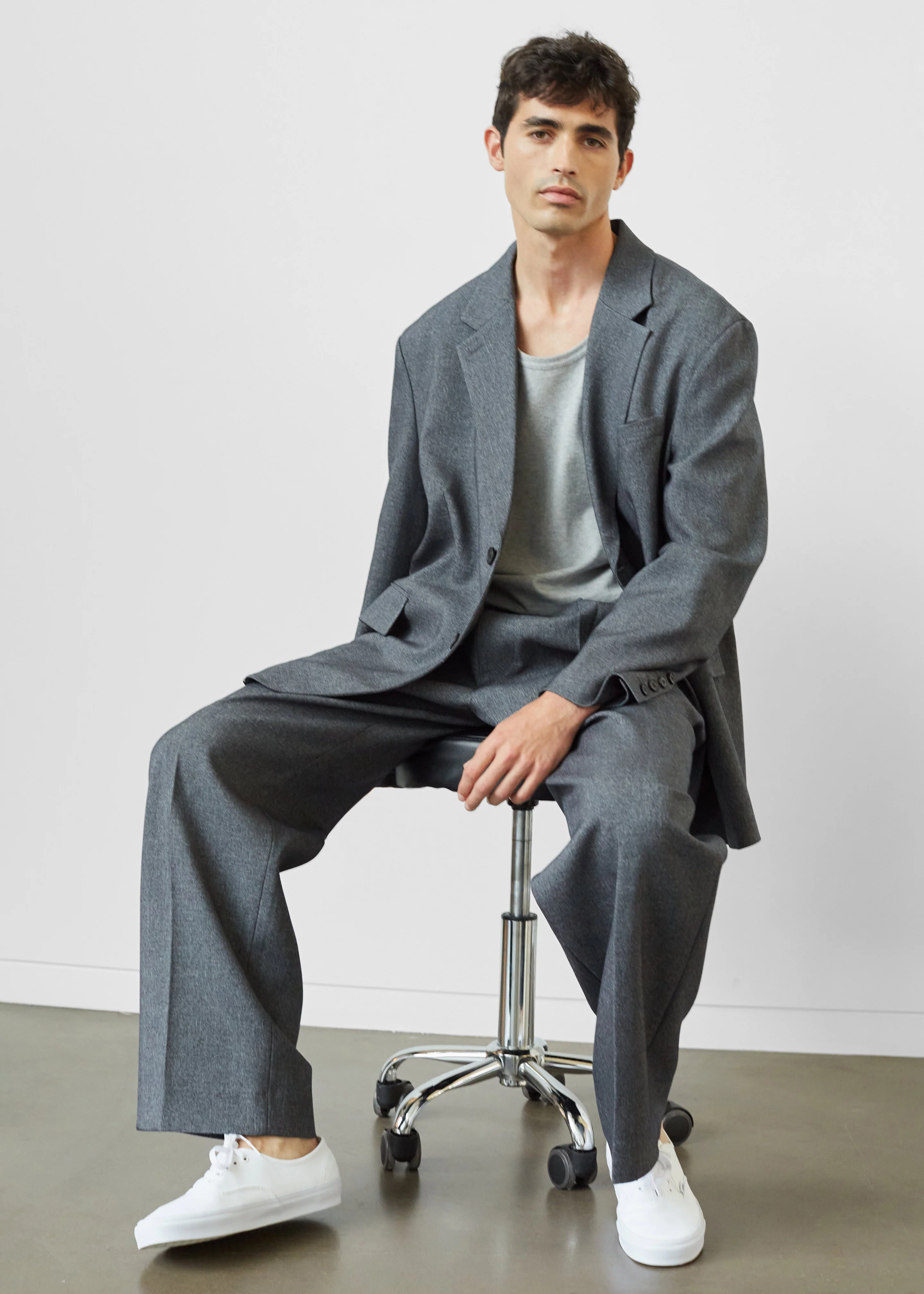 Beo Suit Pants - Grey Melange - Image 8