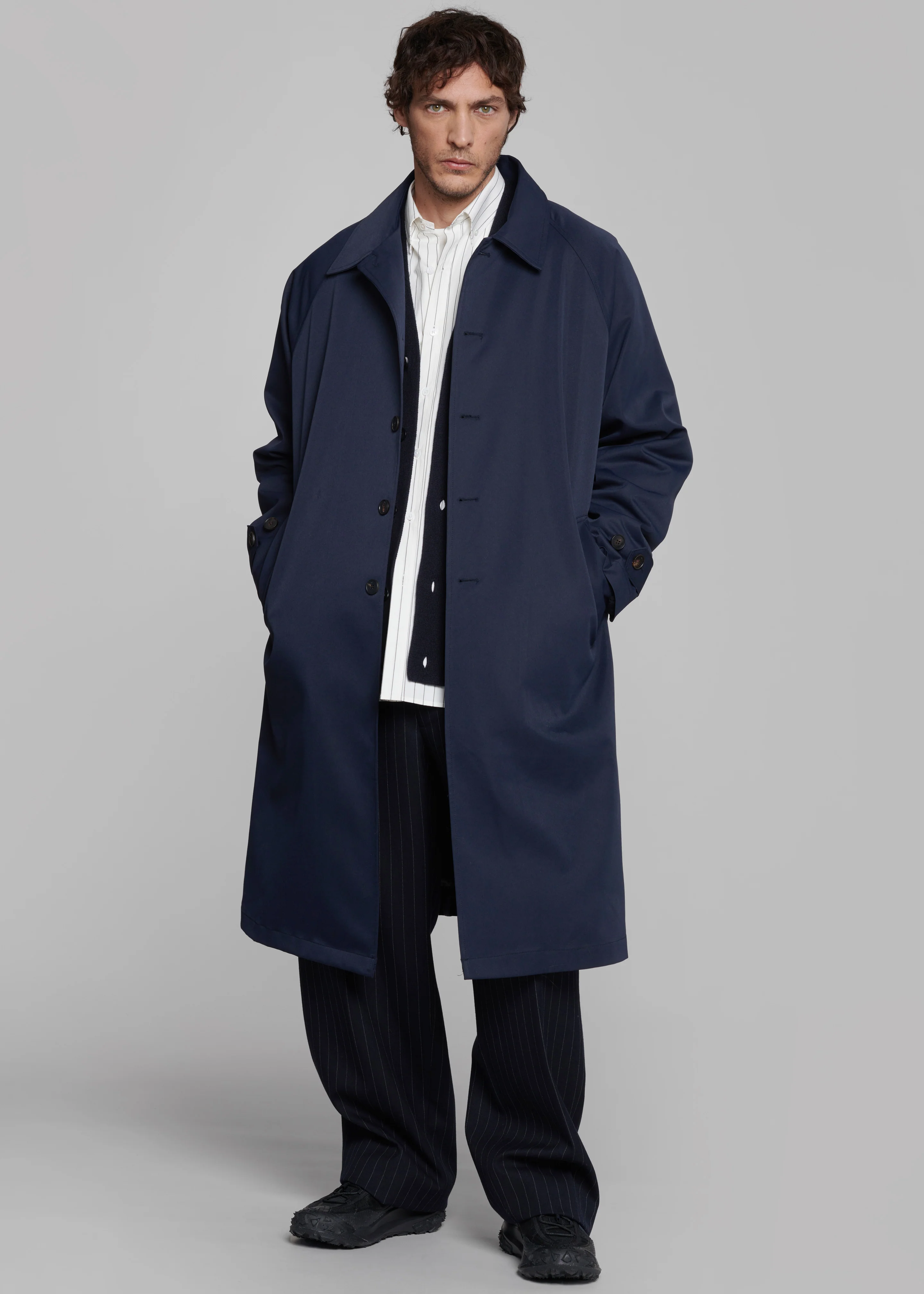 Beo Suit Pants - Navy/White Pinstripe - Image 10