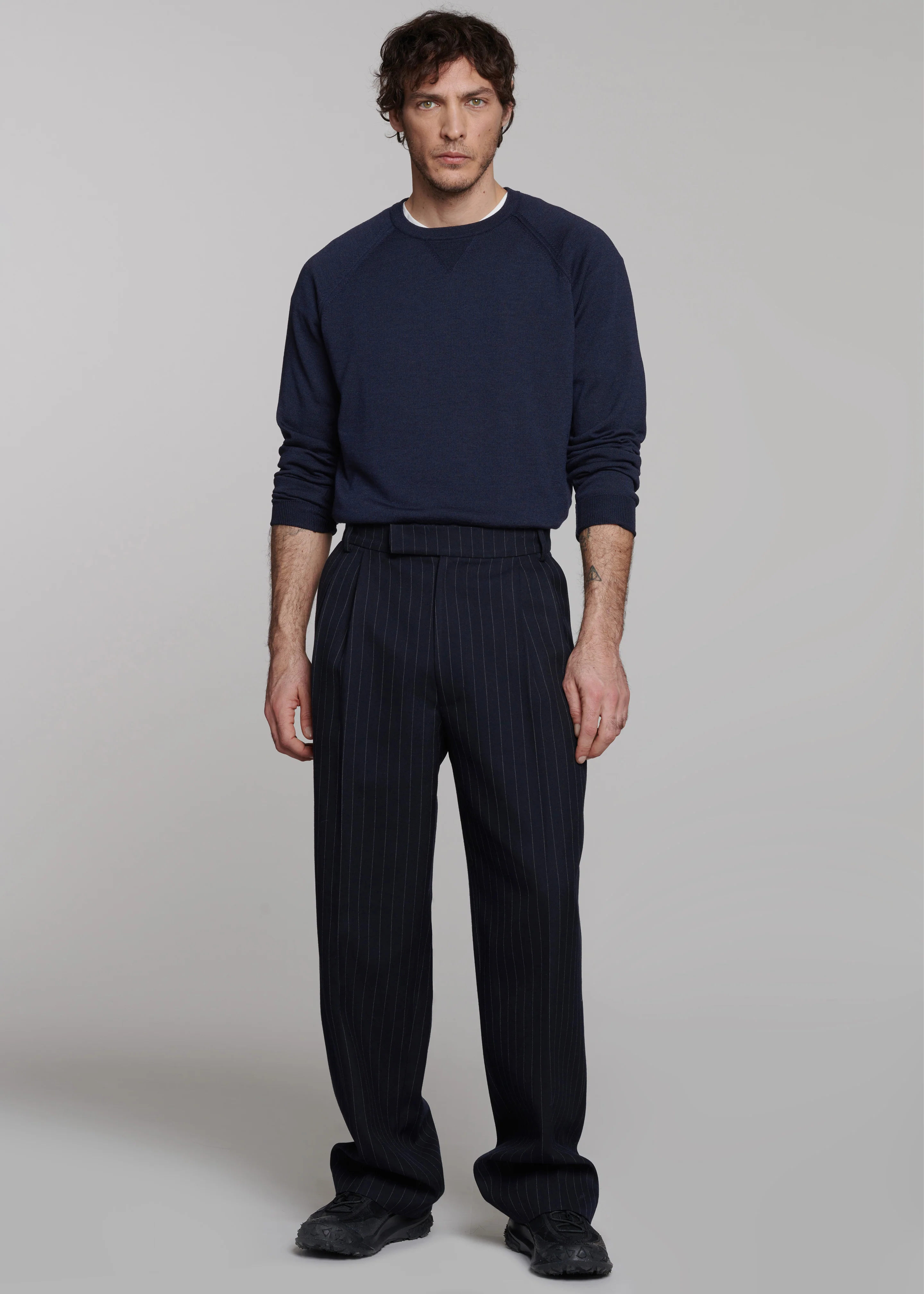 Beo Suit Pants - Navy/White Pinstripe - Image 4