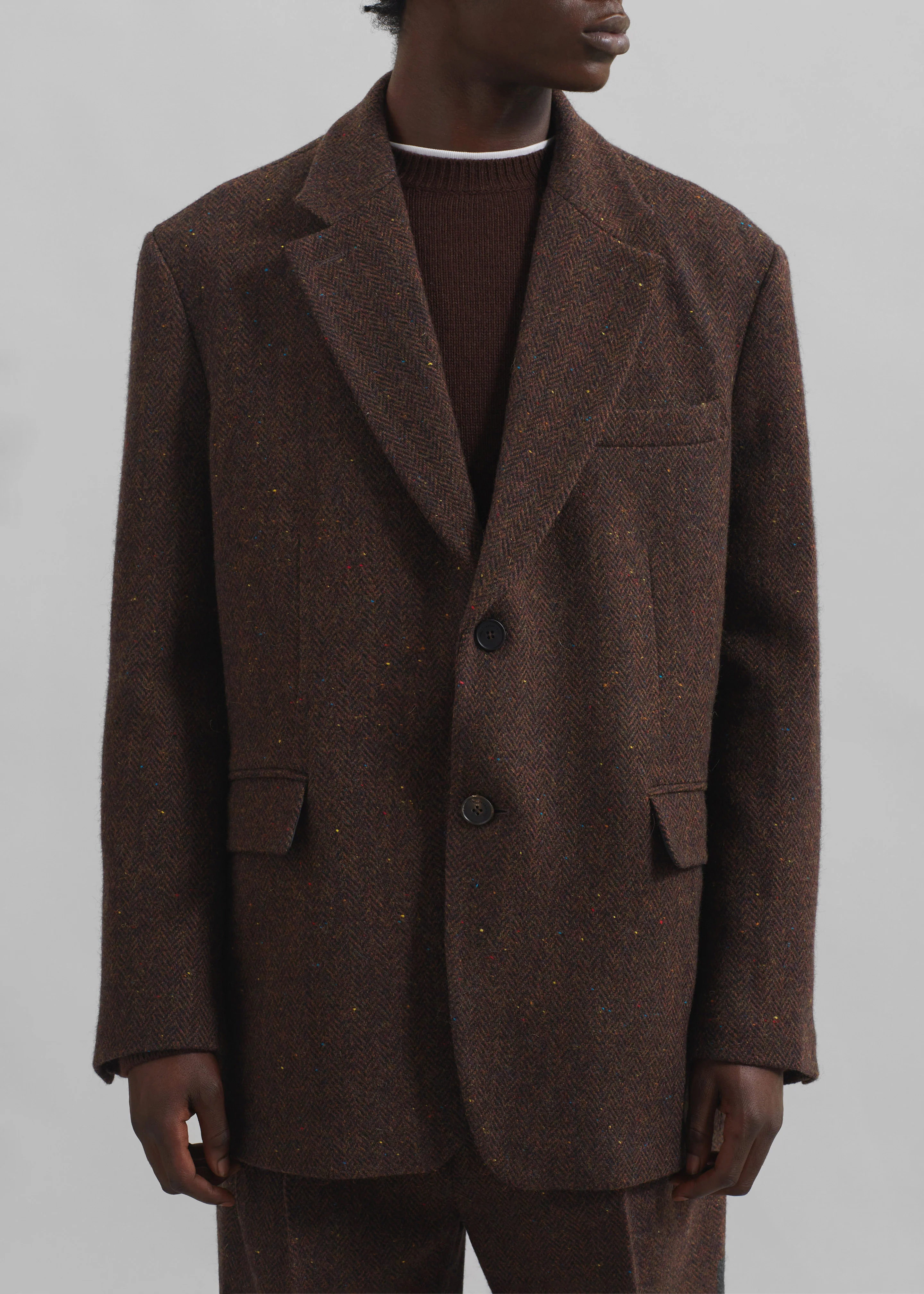 Beo Wool Blazer - Brown - Image 3