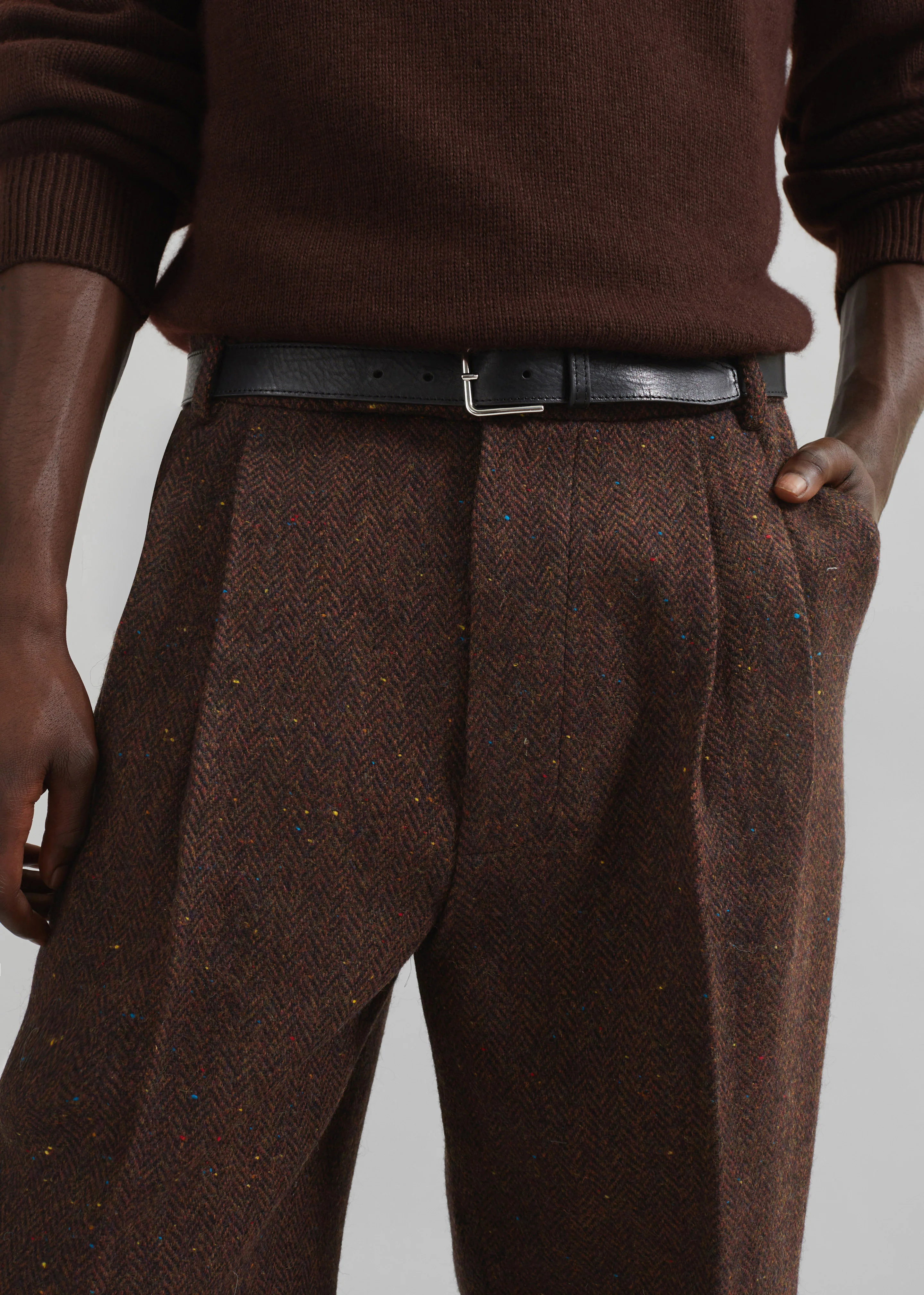 Beo Wool Suit Pants - Brown - Image 2
