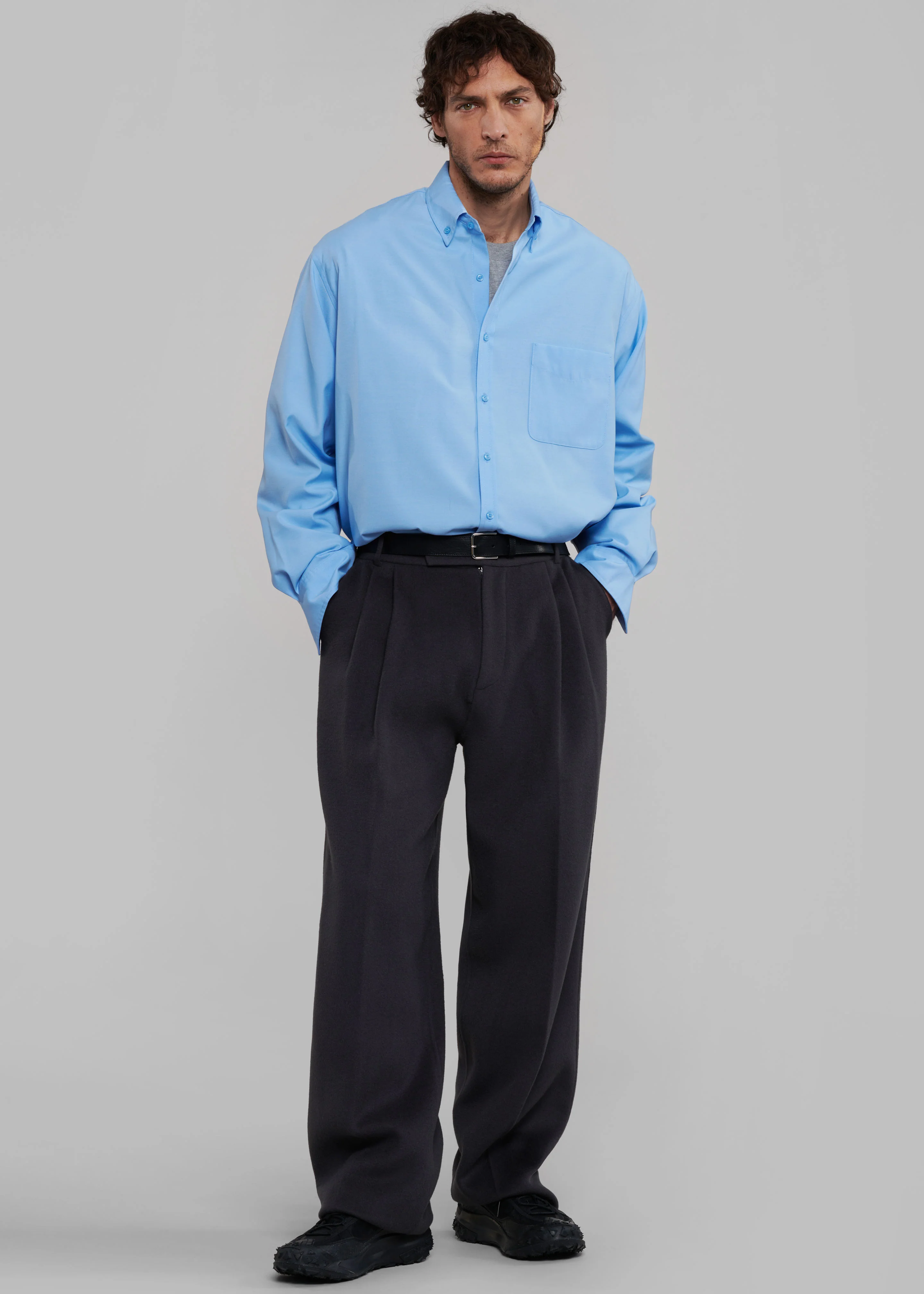 Beo Wool Suit Pants - Dark Grey - Image 7