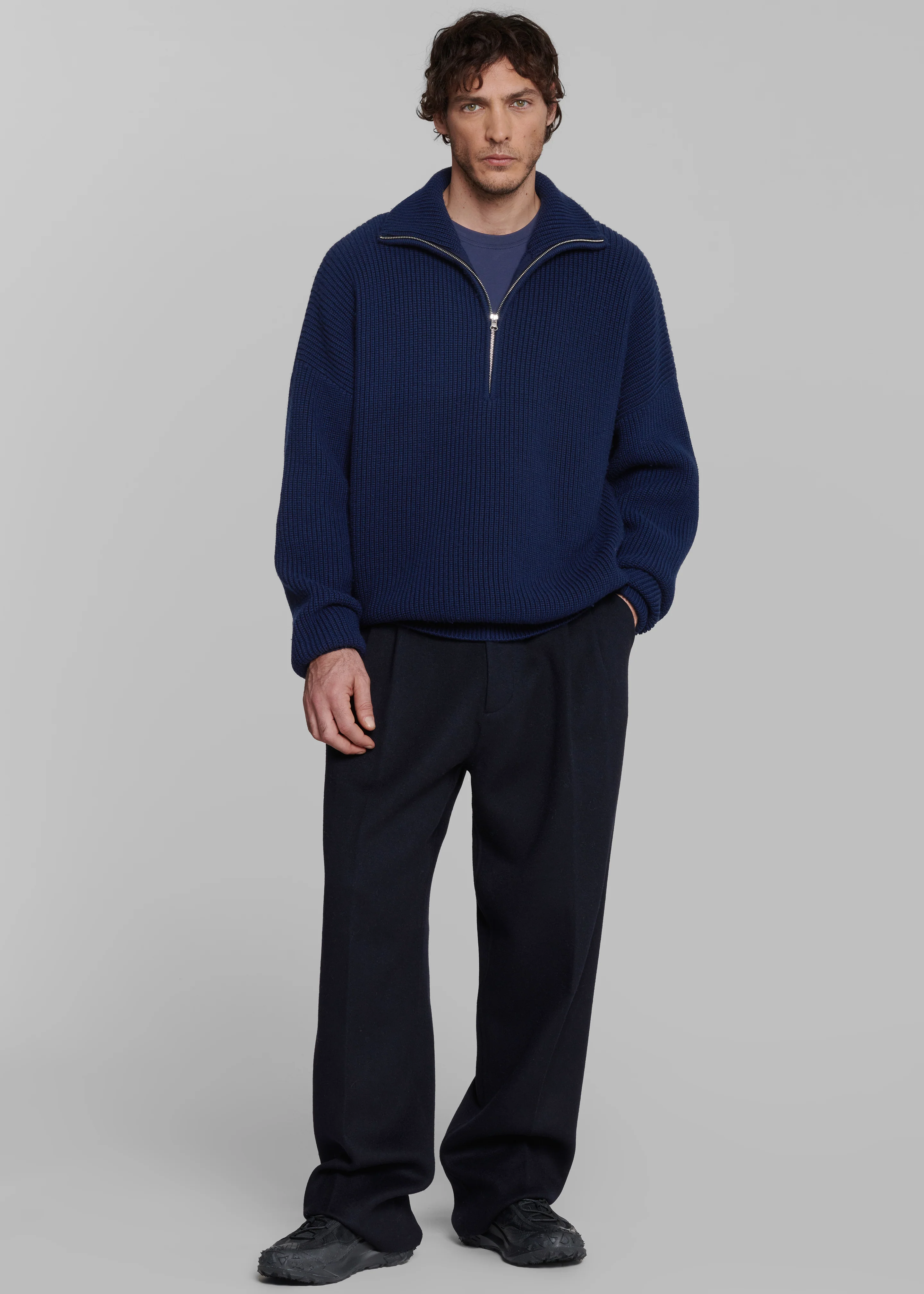 Beo Wool Suit Pants - Navy - Image 2