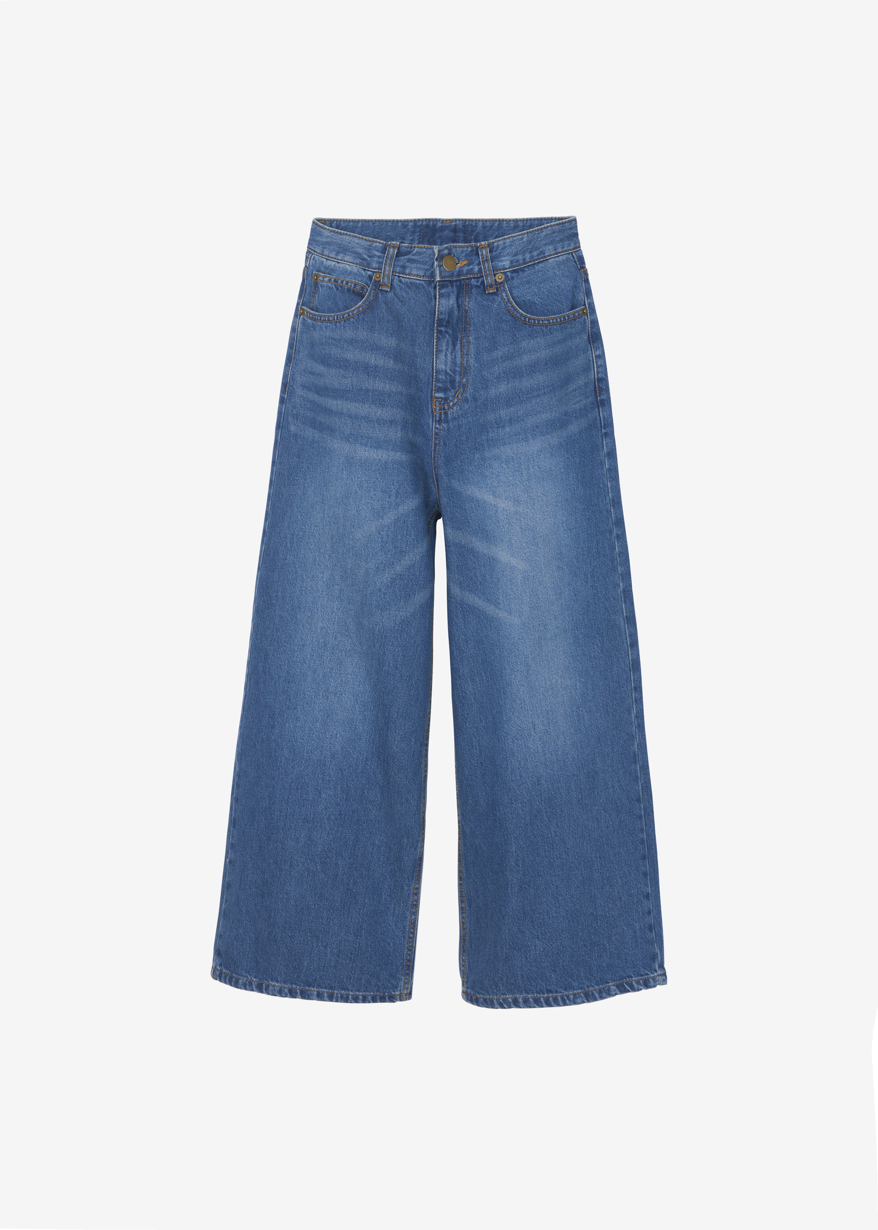 Besdon Denim Culottes - Medium Wash - Image 9