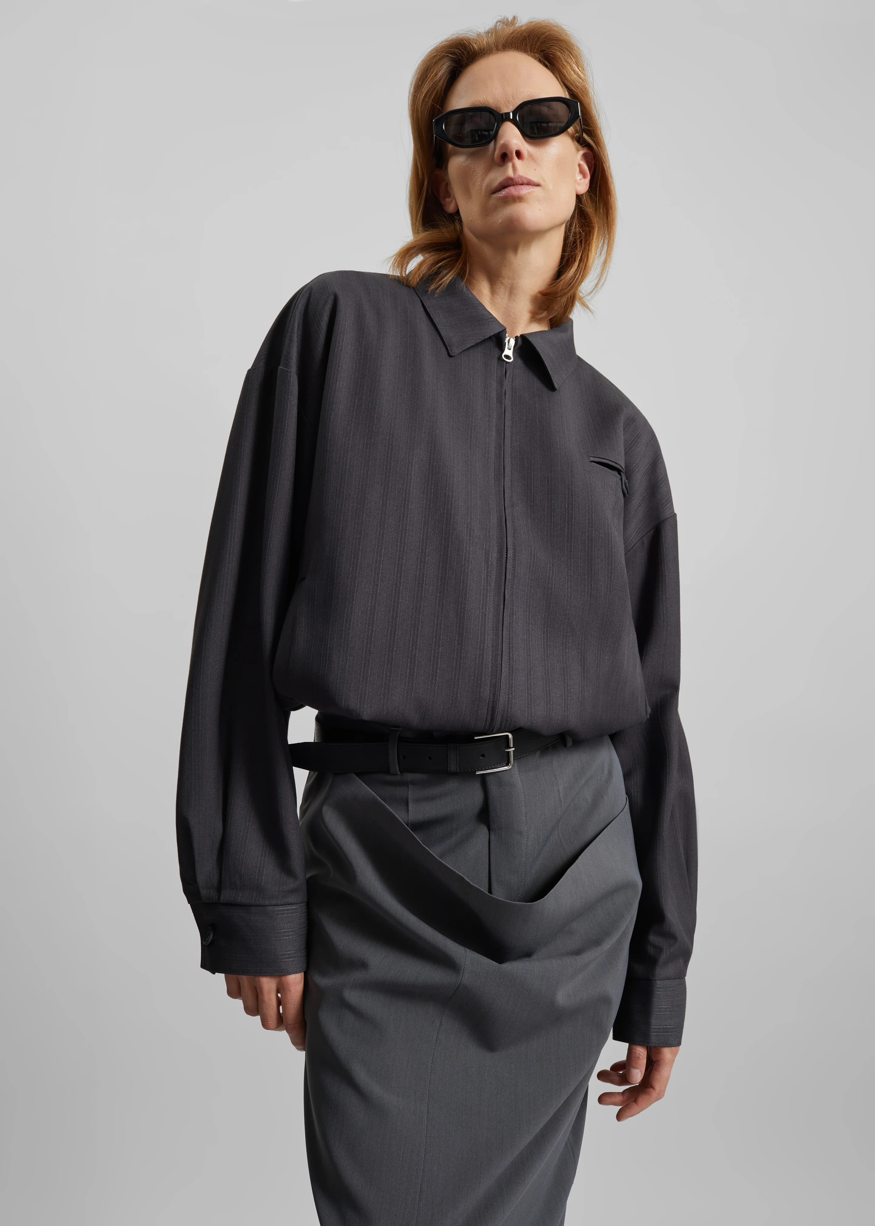 Bettter Draped Side Skirt - Grey - Image 2