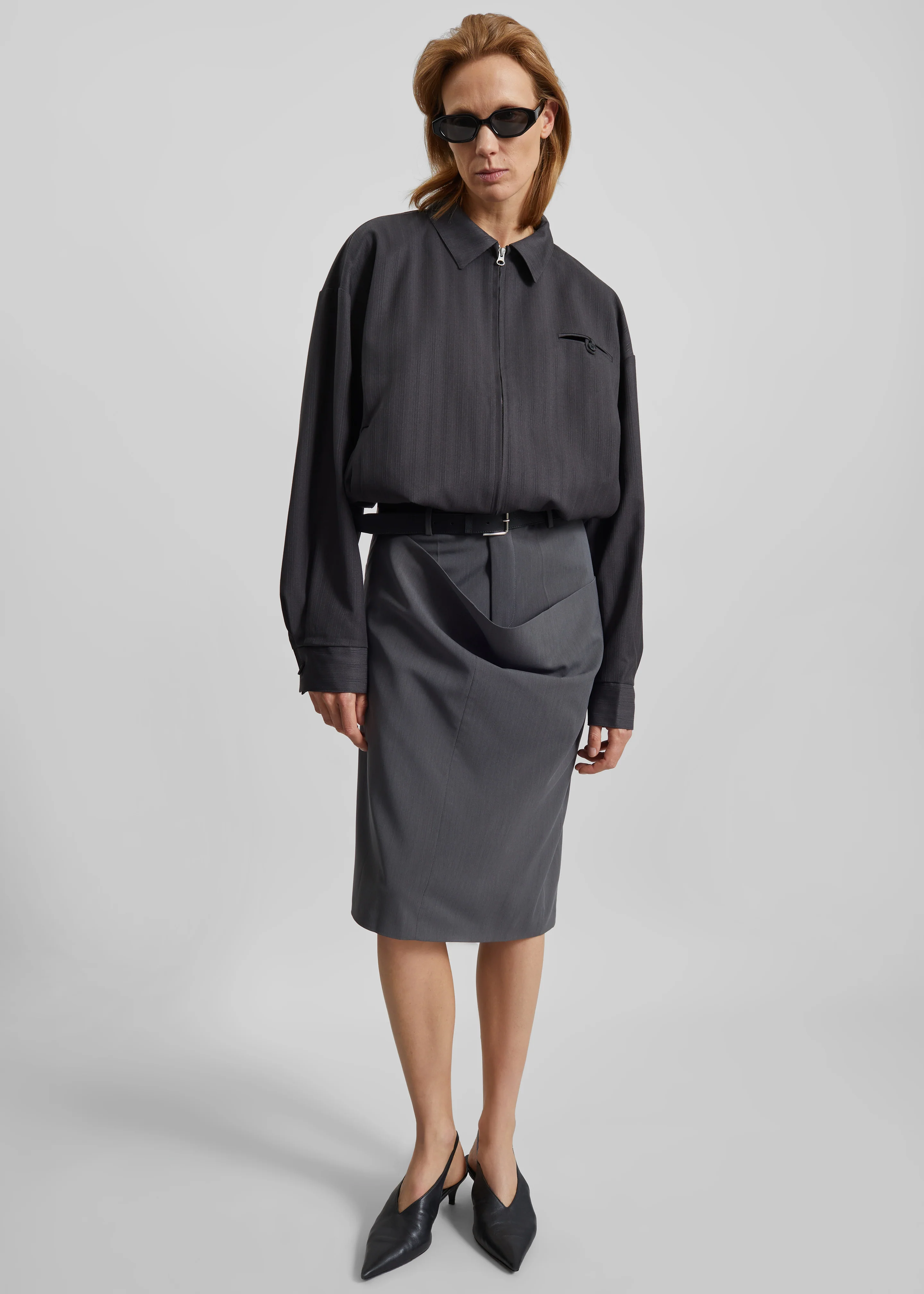 Bettter Draped Side Skirt - Grey - Image 8