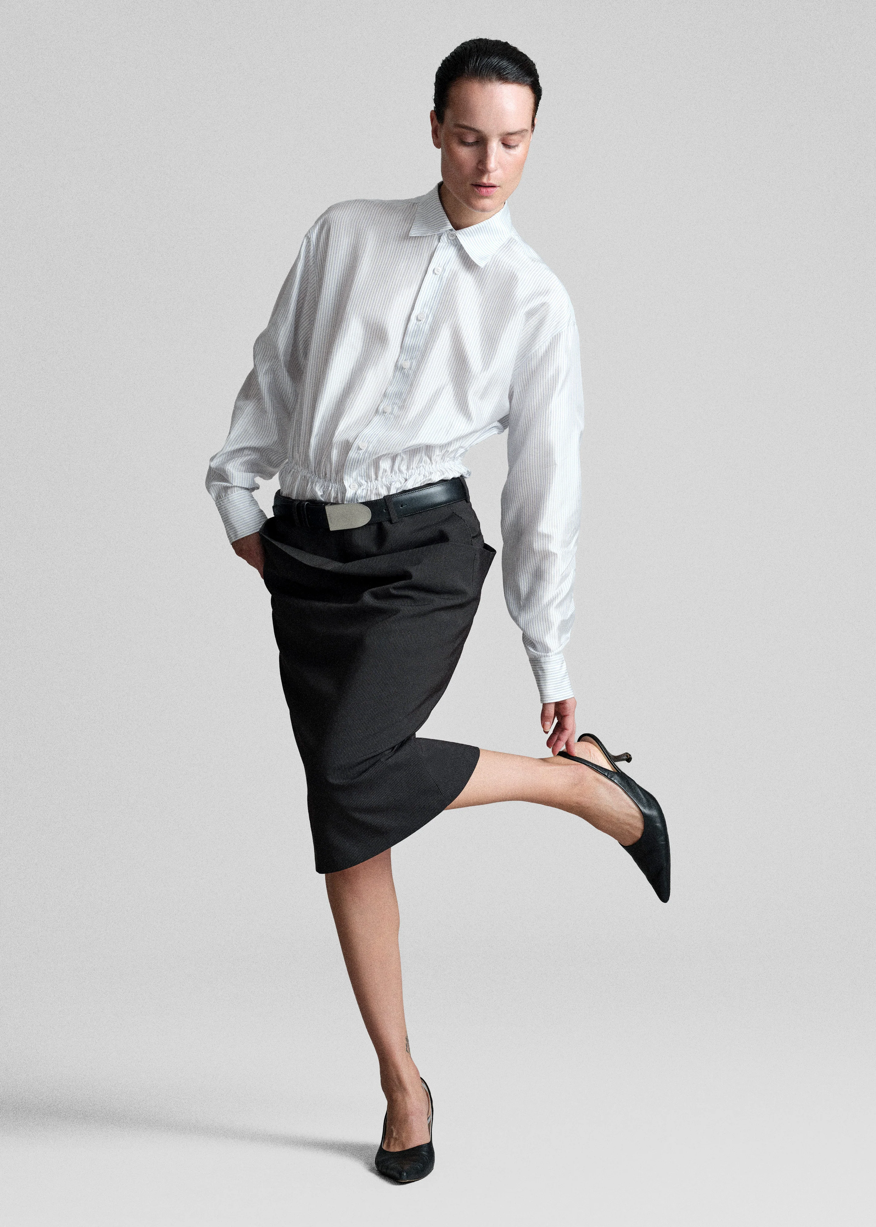 Bettter Lining Shirt Tie Bodysuit - Multicolor - Image 3