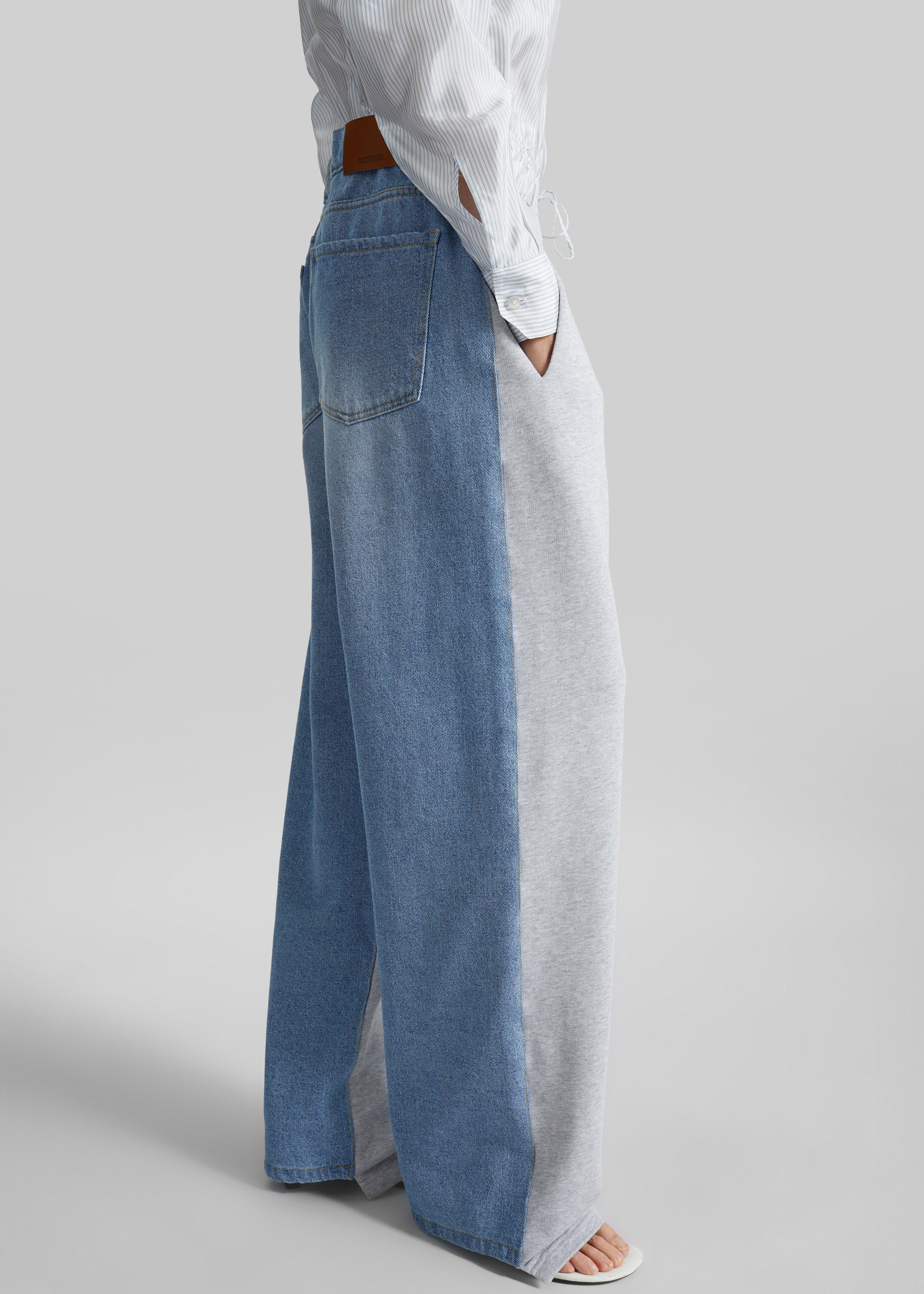 Bettter Track Denim Trousers - Grey - Image 3