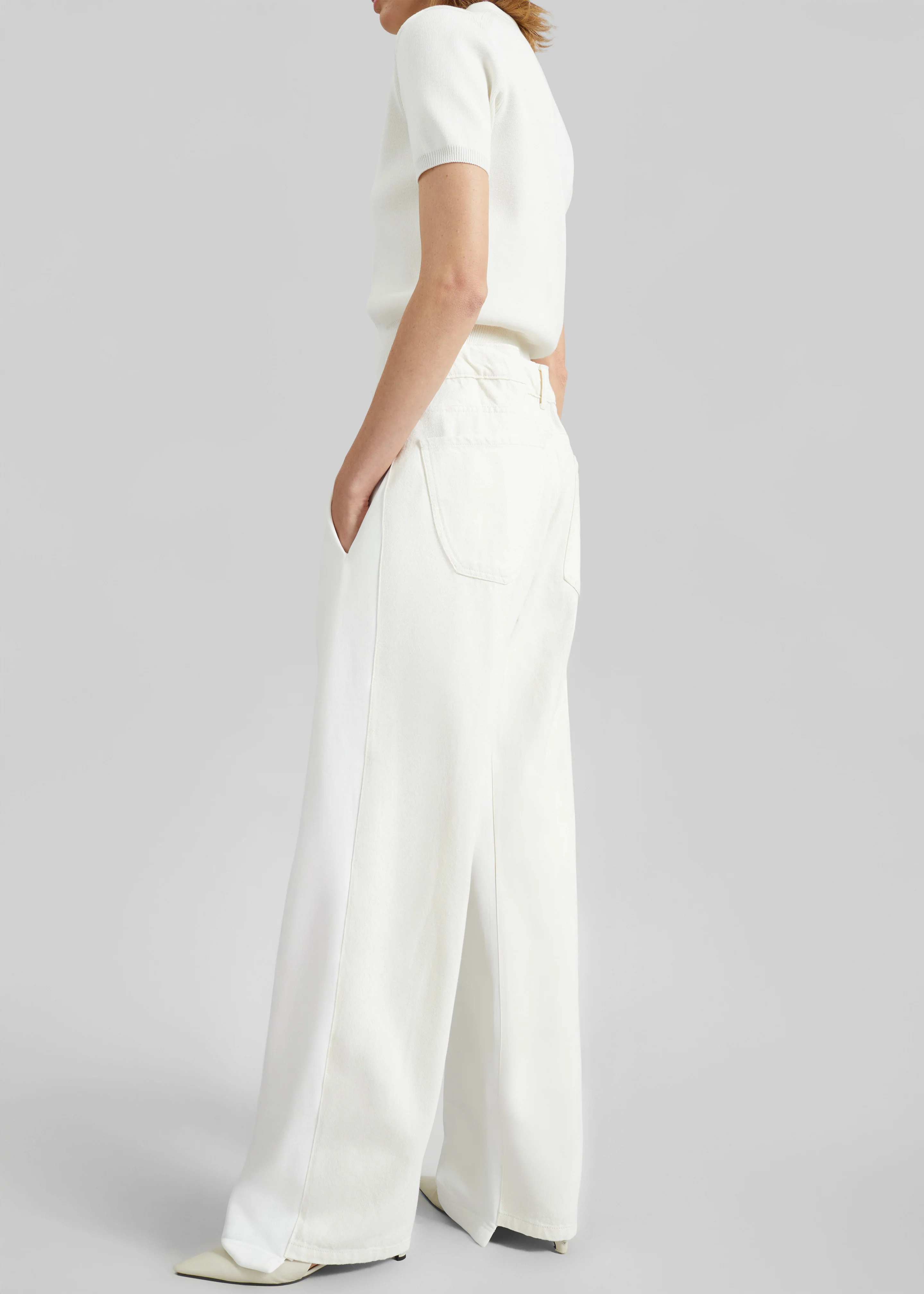 Bettter Track Denim Trousers - White - Image 6