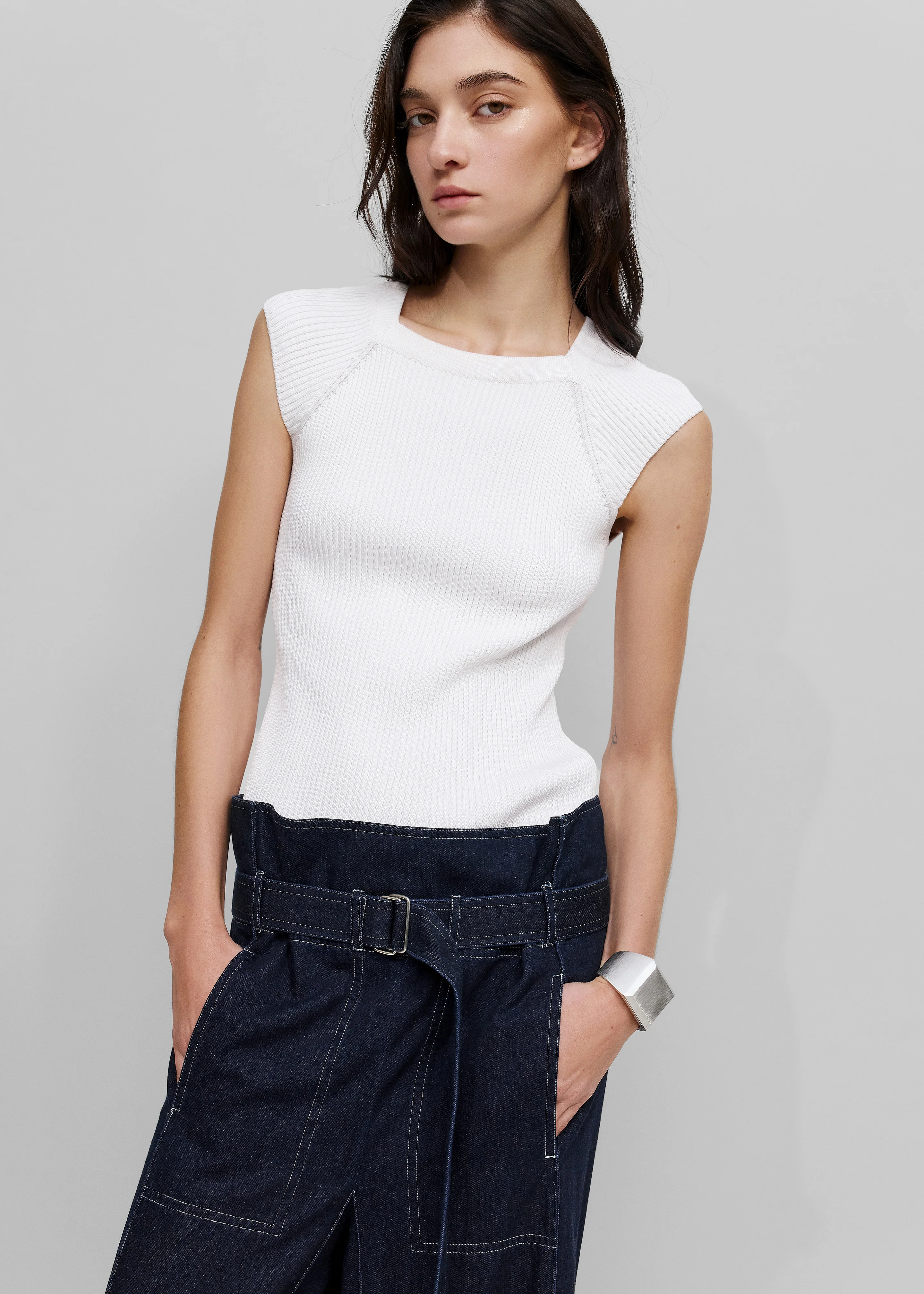 Bevza Square Jeans - Navy - Image 4