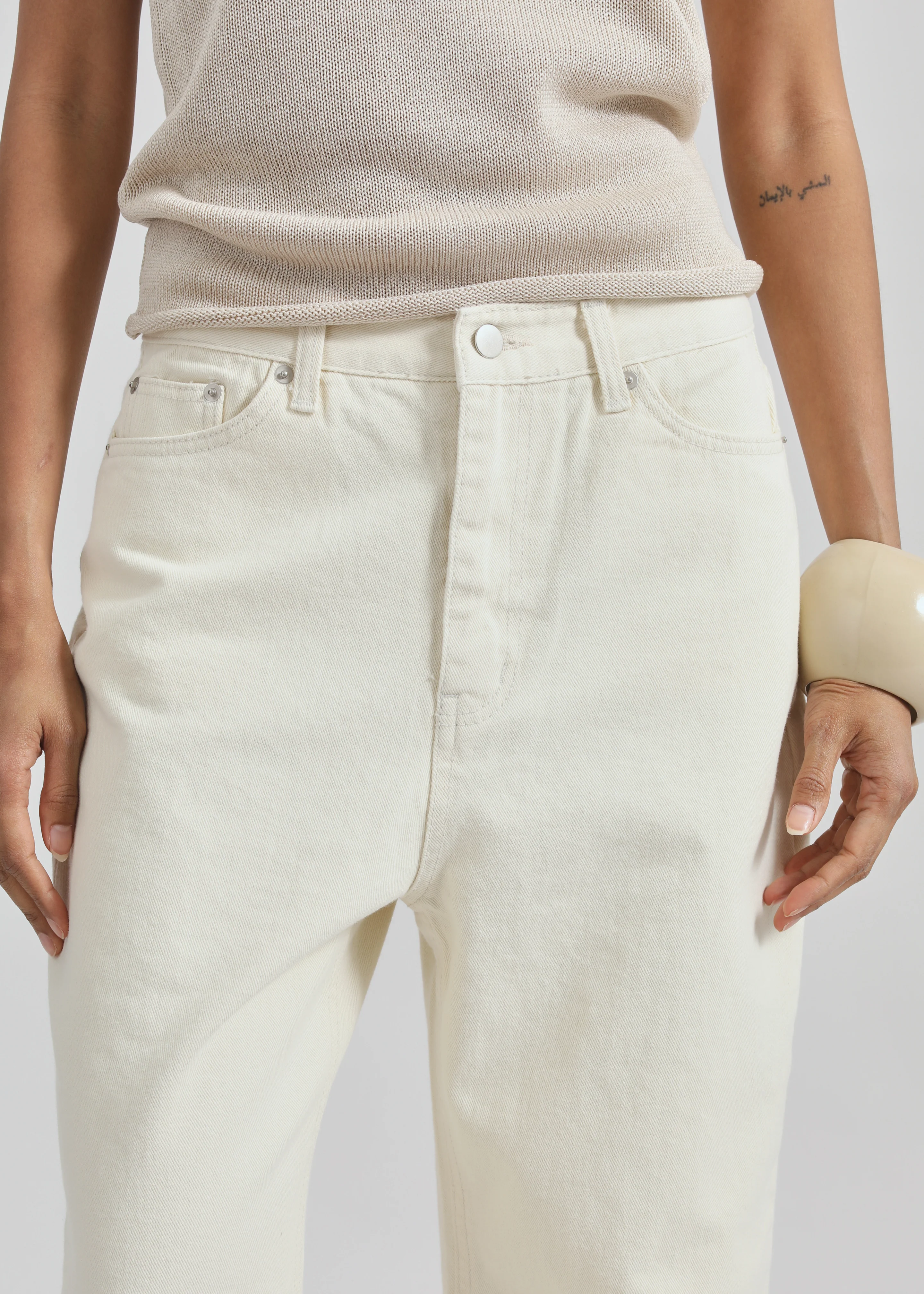 Bexley Jeans - Cream - Image 4