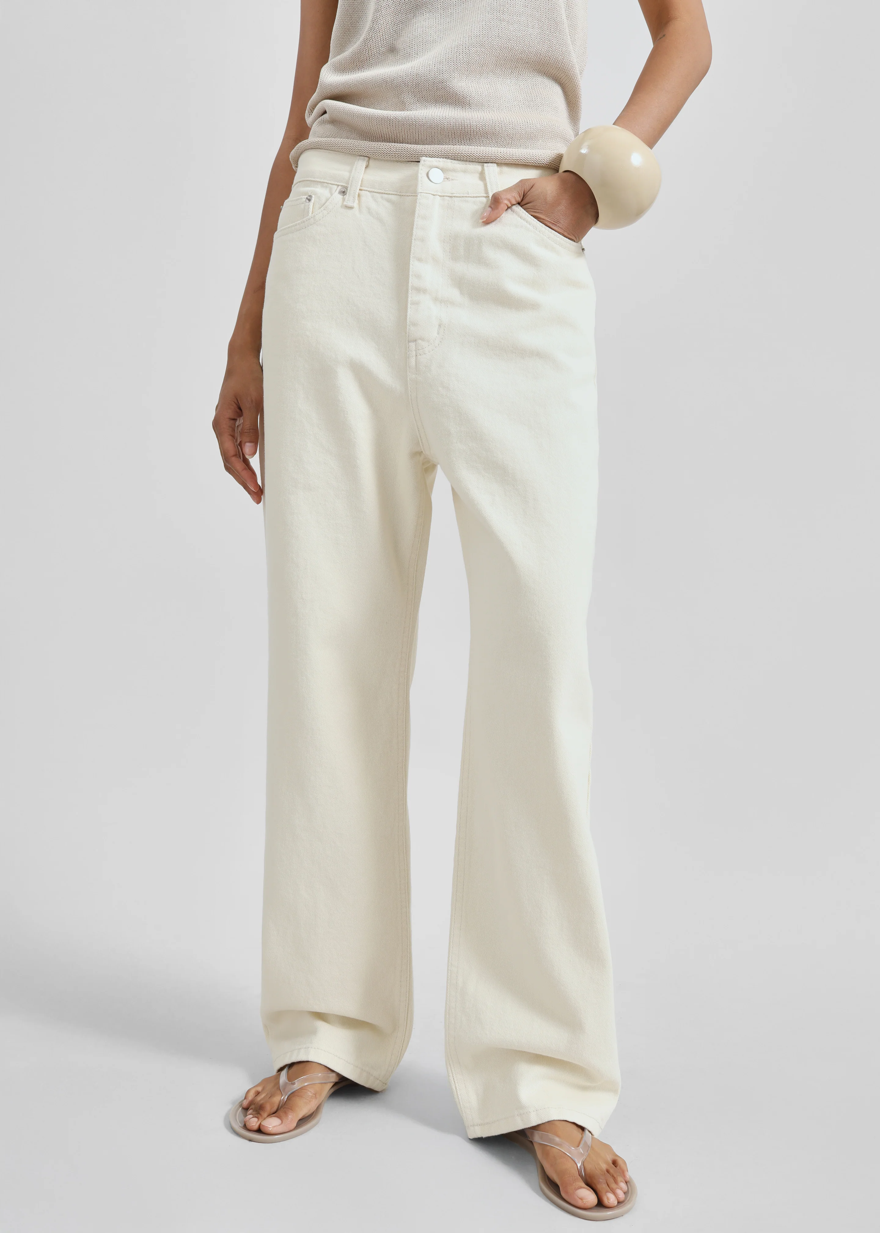 Bexley Jeans - Cream - Image 7