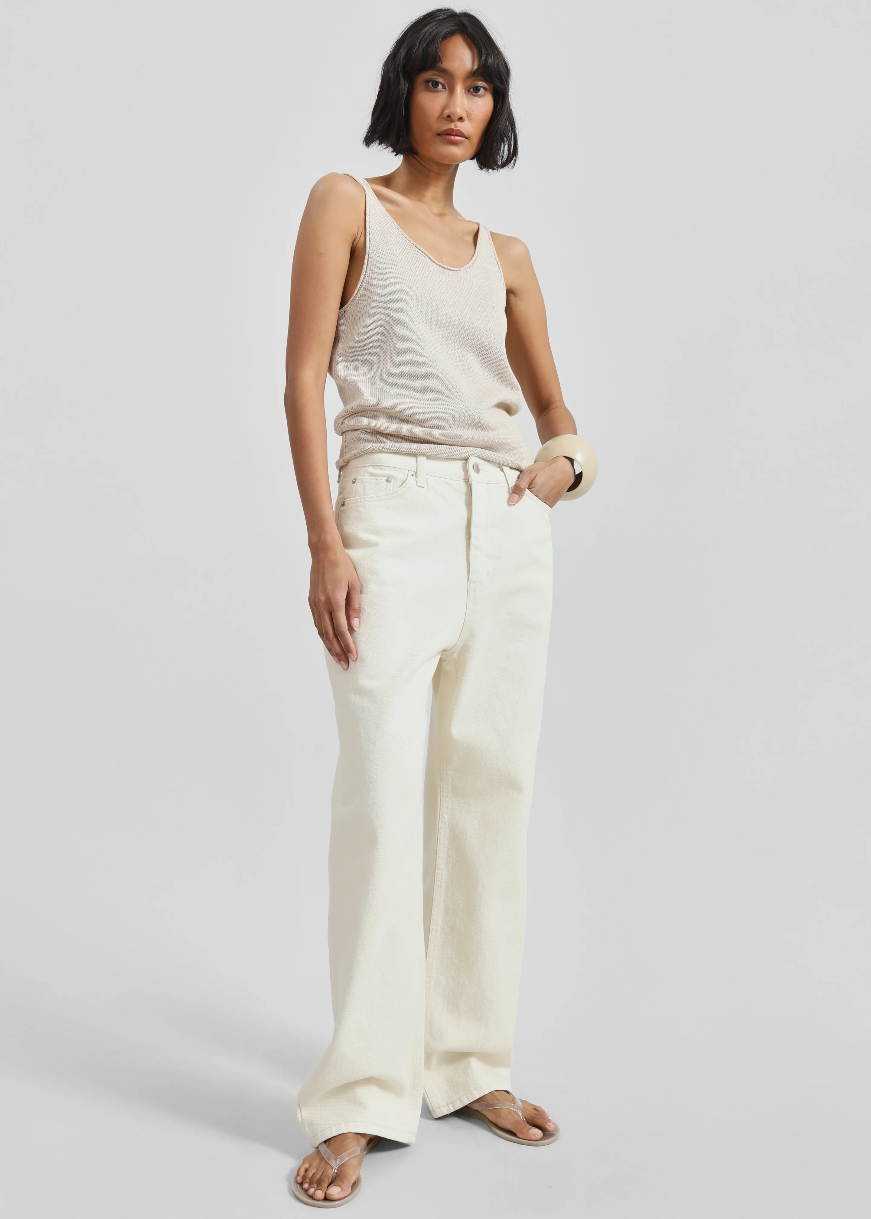 Bexley Jeans - Cream - Image 8