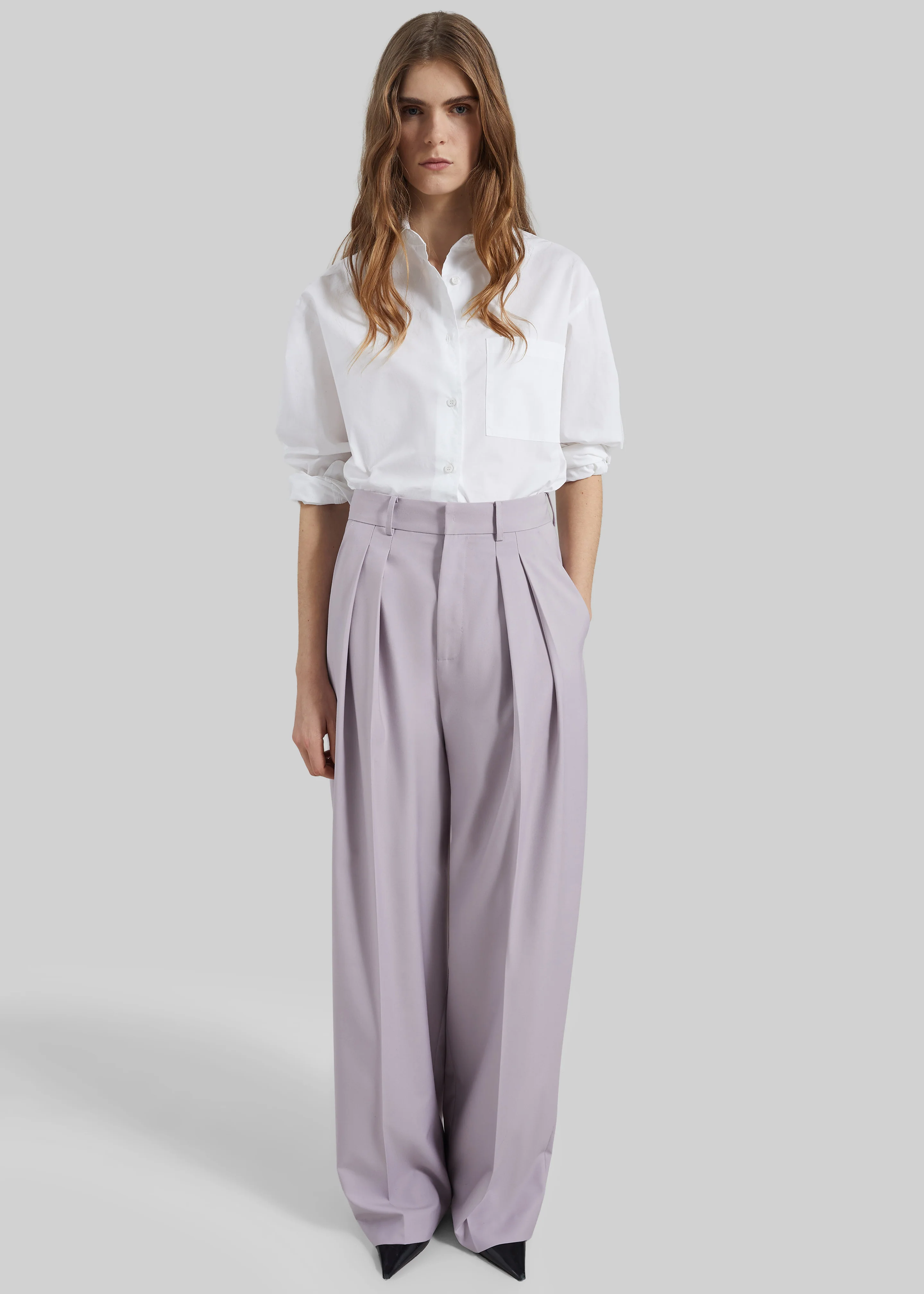 Bielsa Pleated Trousers - Lavender - Image 5