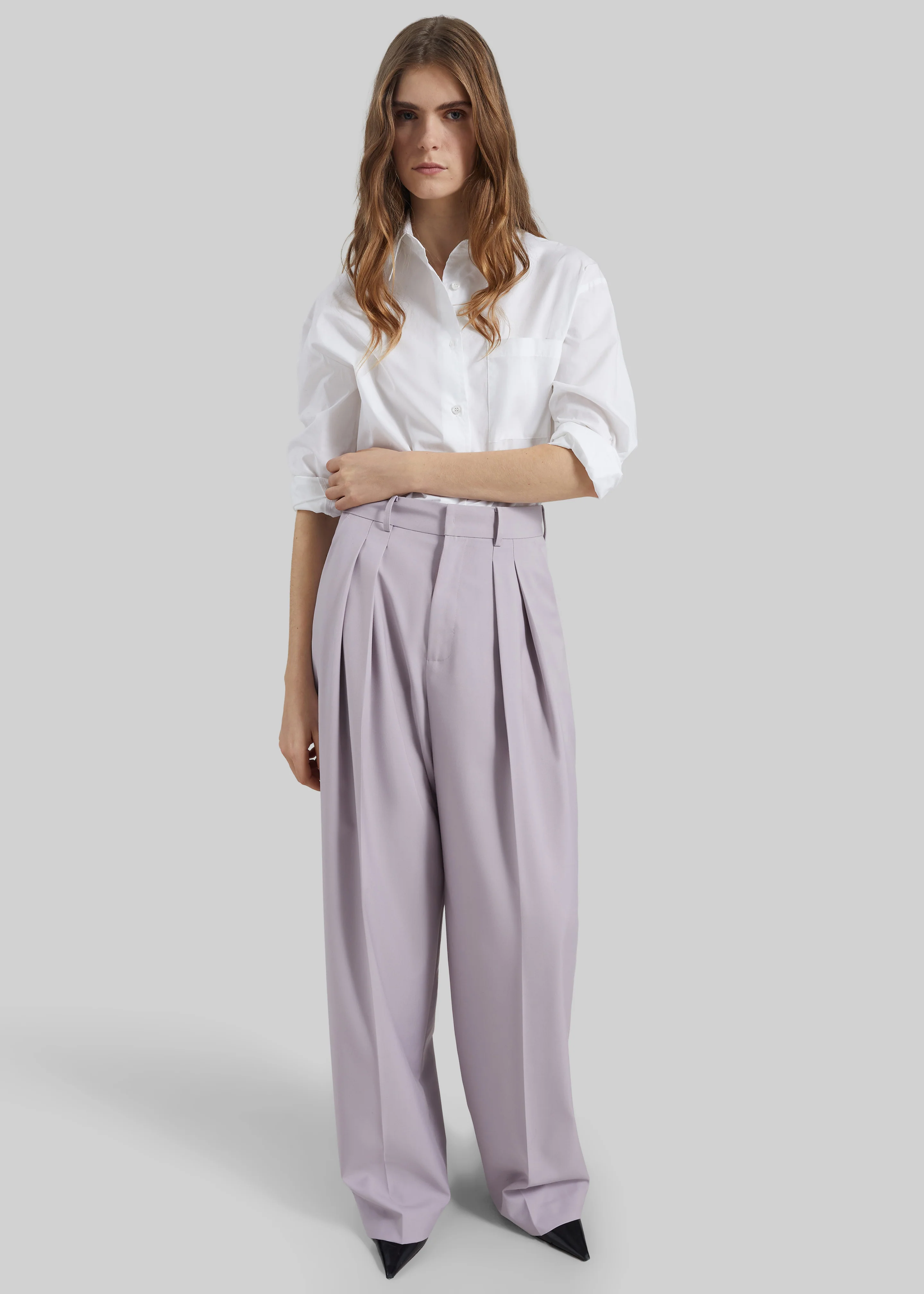Bielsa Pleated Trousers - Lavender - Image 7