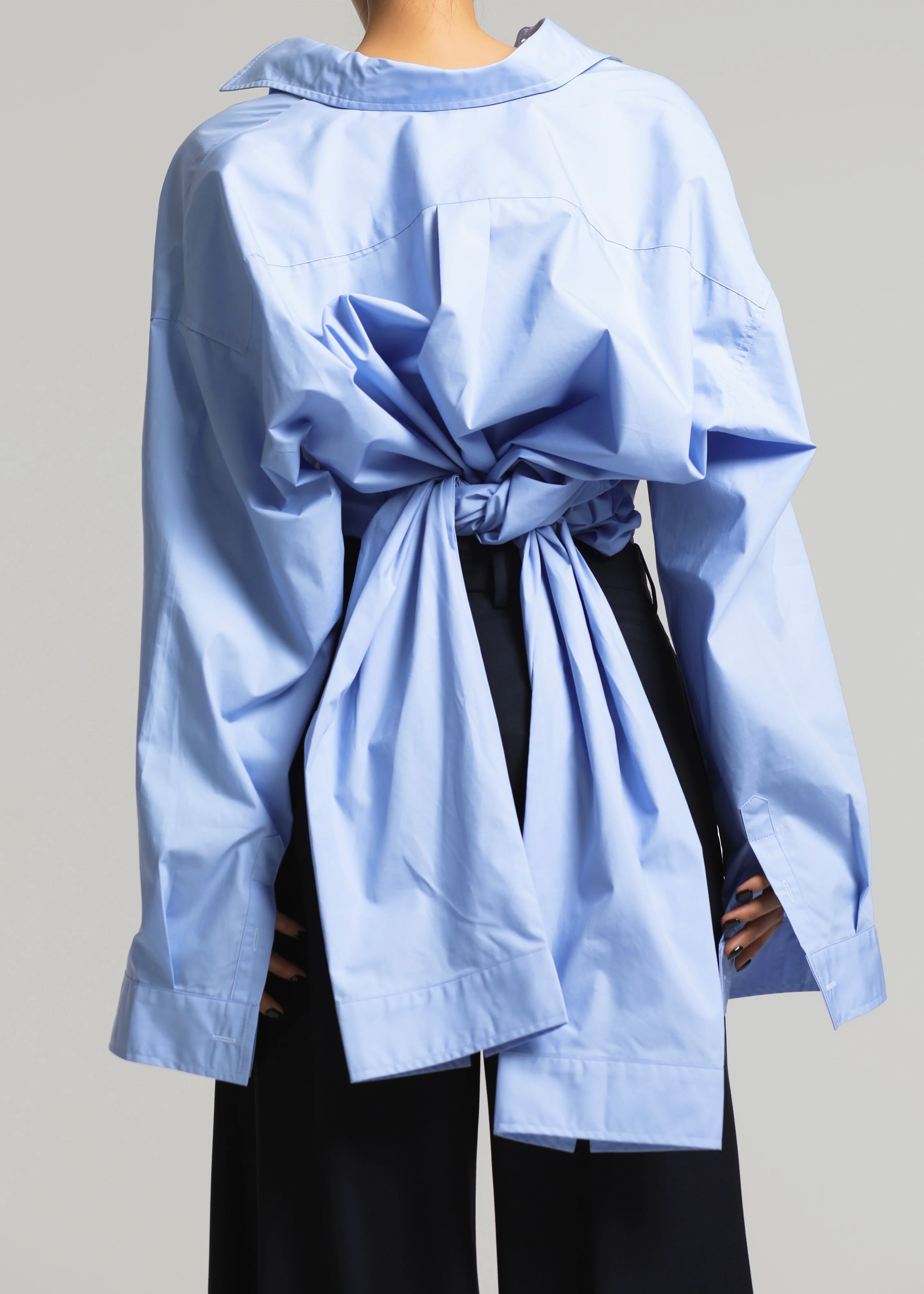 Birkholm Double Sleeve Tie Shirt - Blue - Image 9