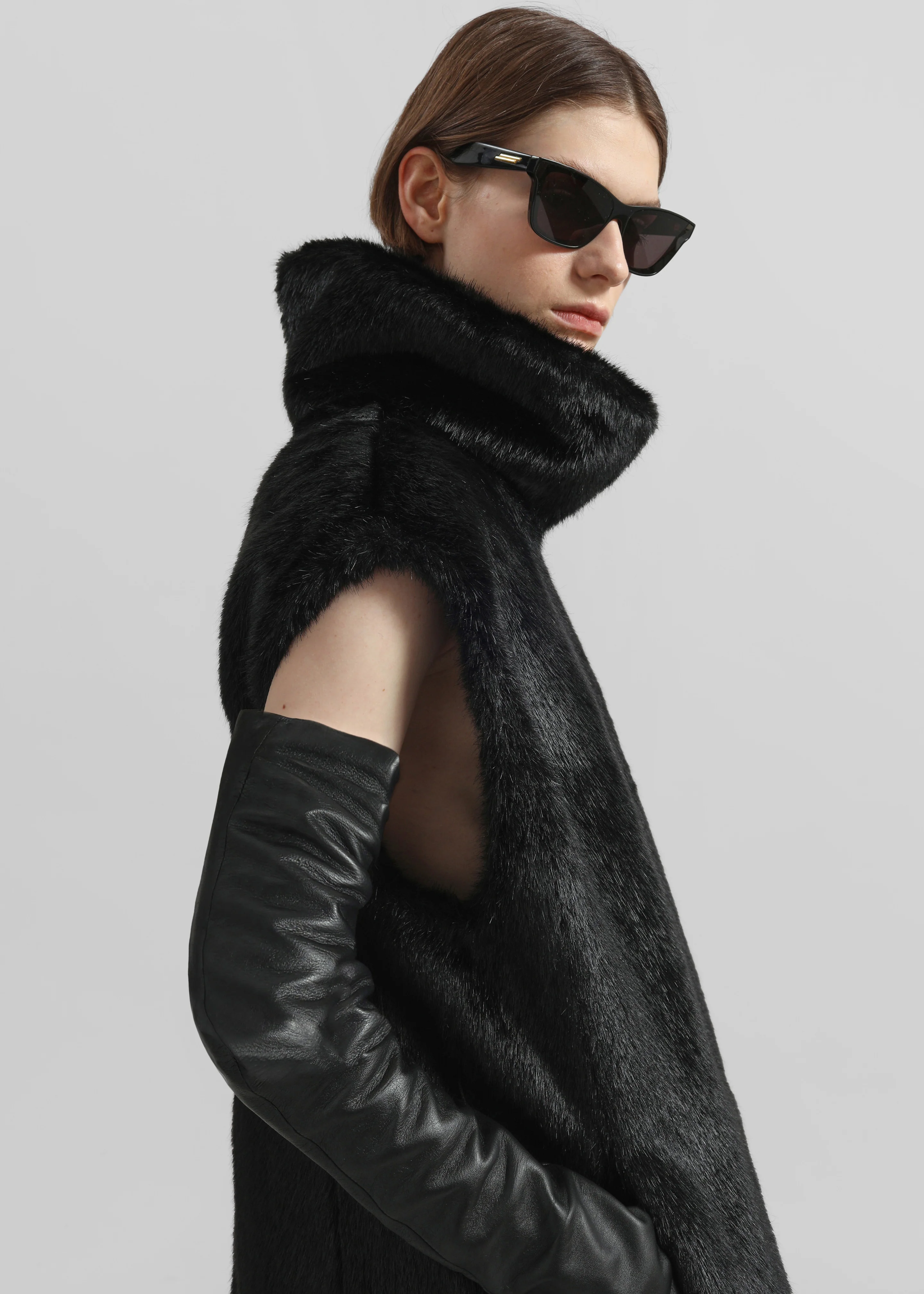 Blaire Funnel Neck Top - Black - Image 2