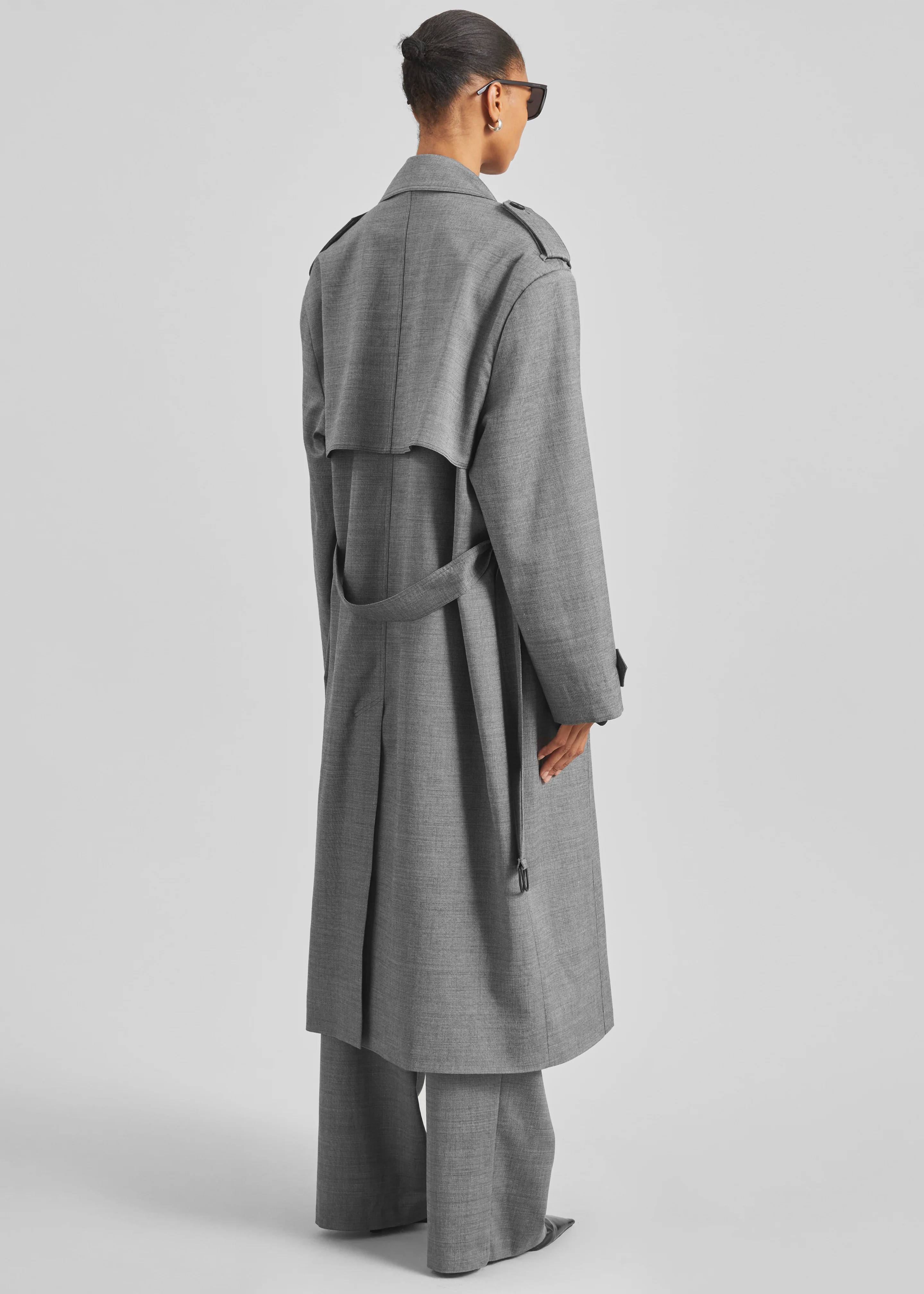 Bleecker Trench Coat - Grey Melange - Image 13