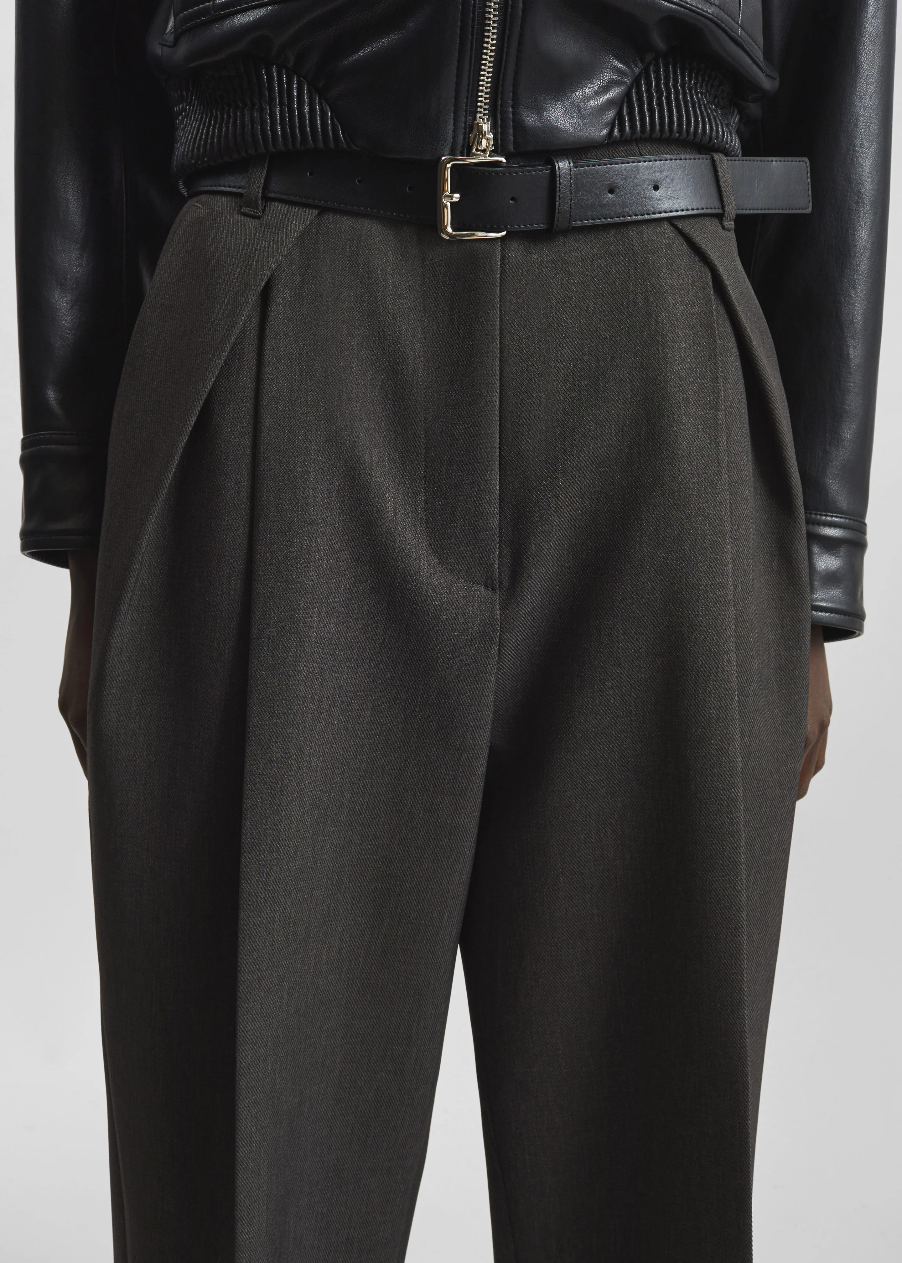 Blerick Belted Trousers - Dark Grey - Image 4
