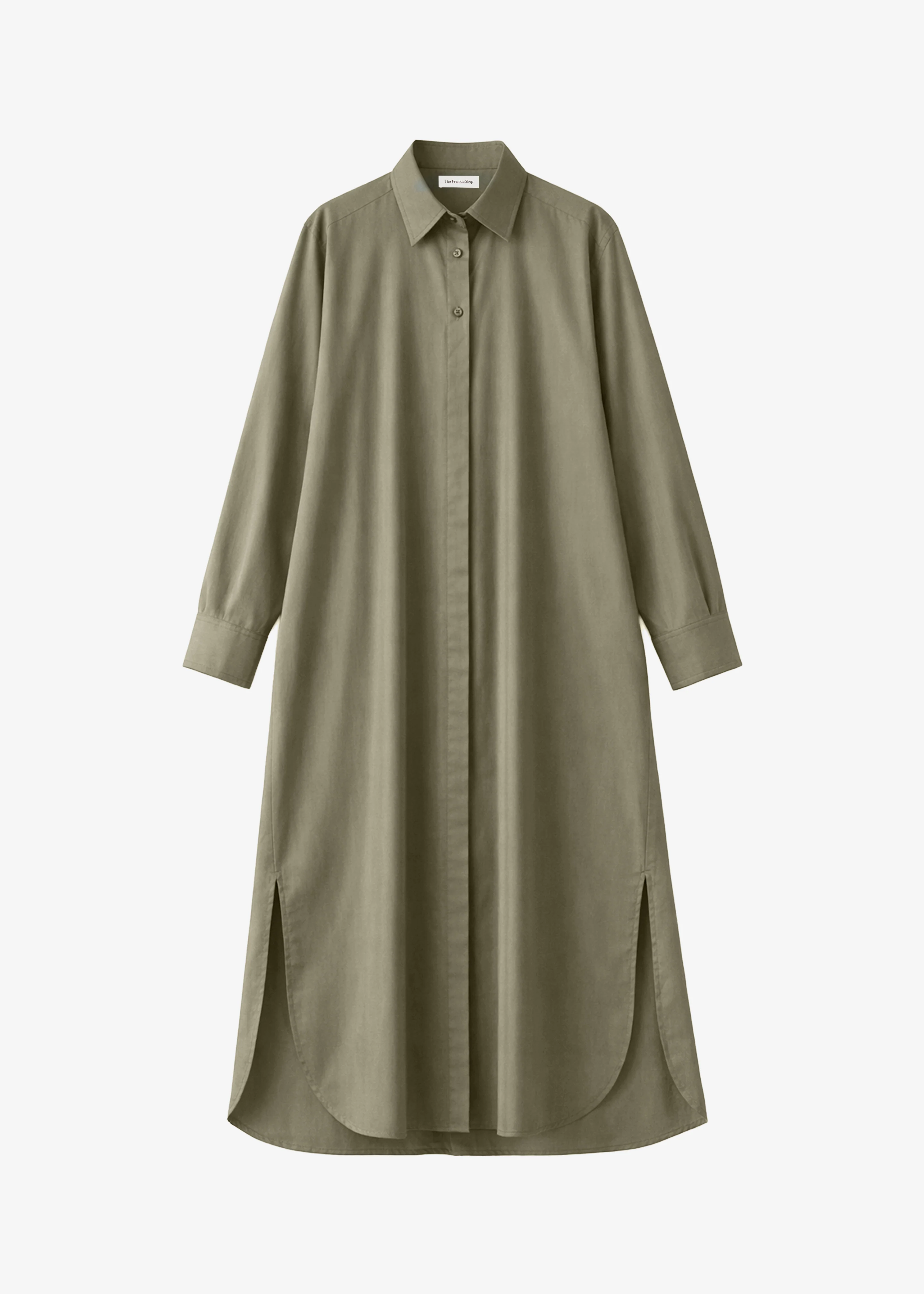 Bloom Organic Cotton Shirt Dress - Olive - Image 6