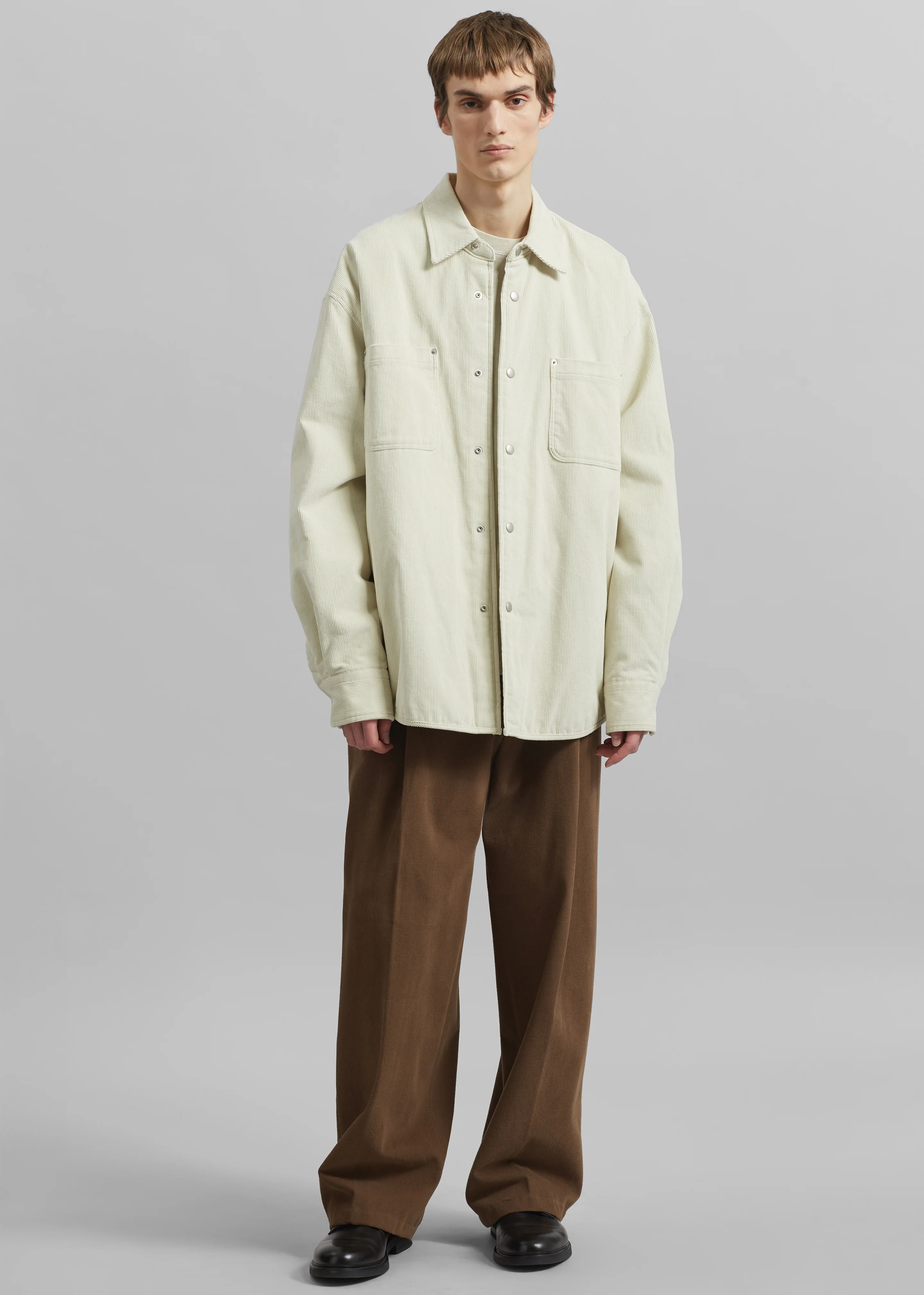 Borken Pleated Twill Pants - Brown - Image 8