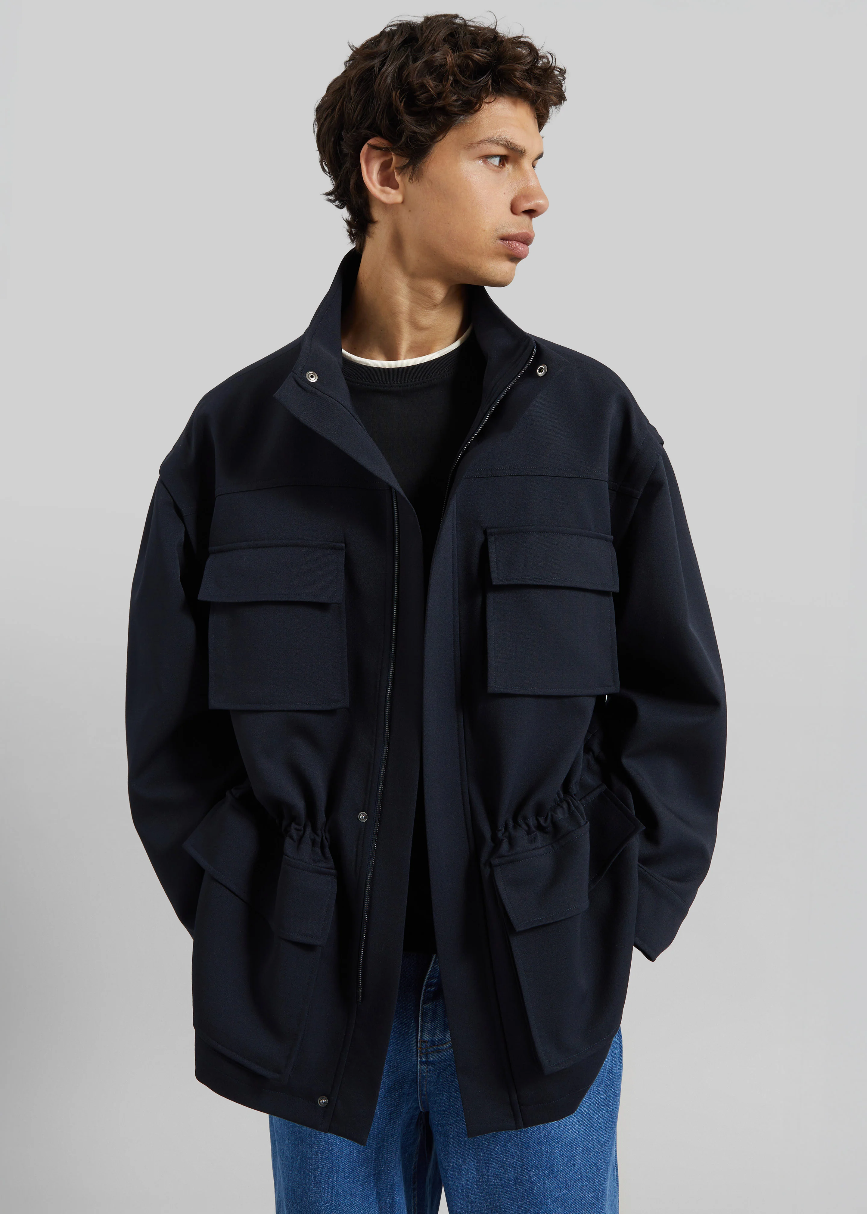 Brannon Cargo Jacket - Navy - Image 3