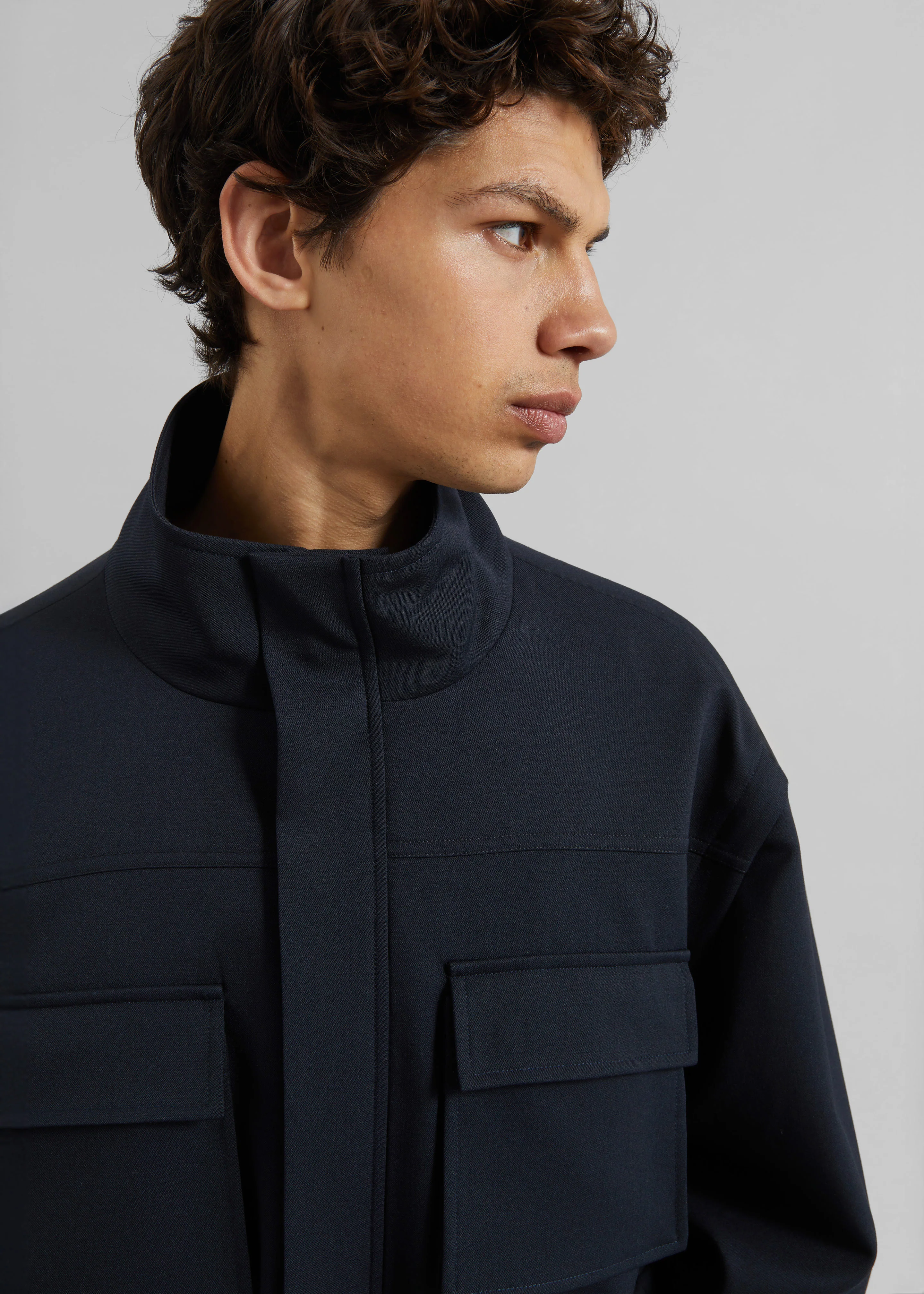 Brannon Cargo Jacket - Navy - Image 4