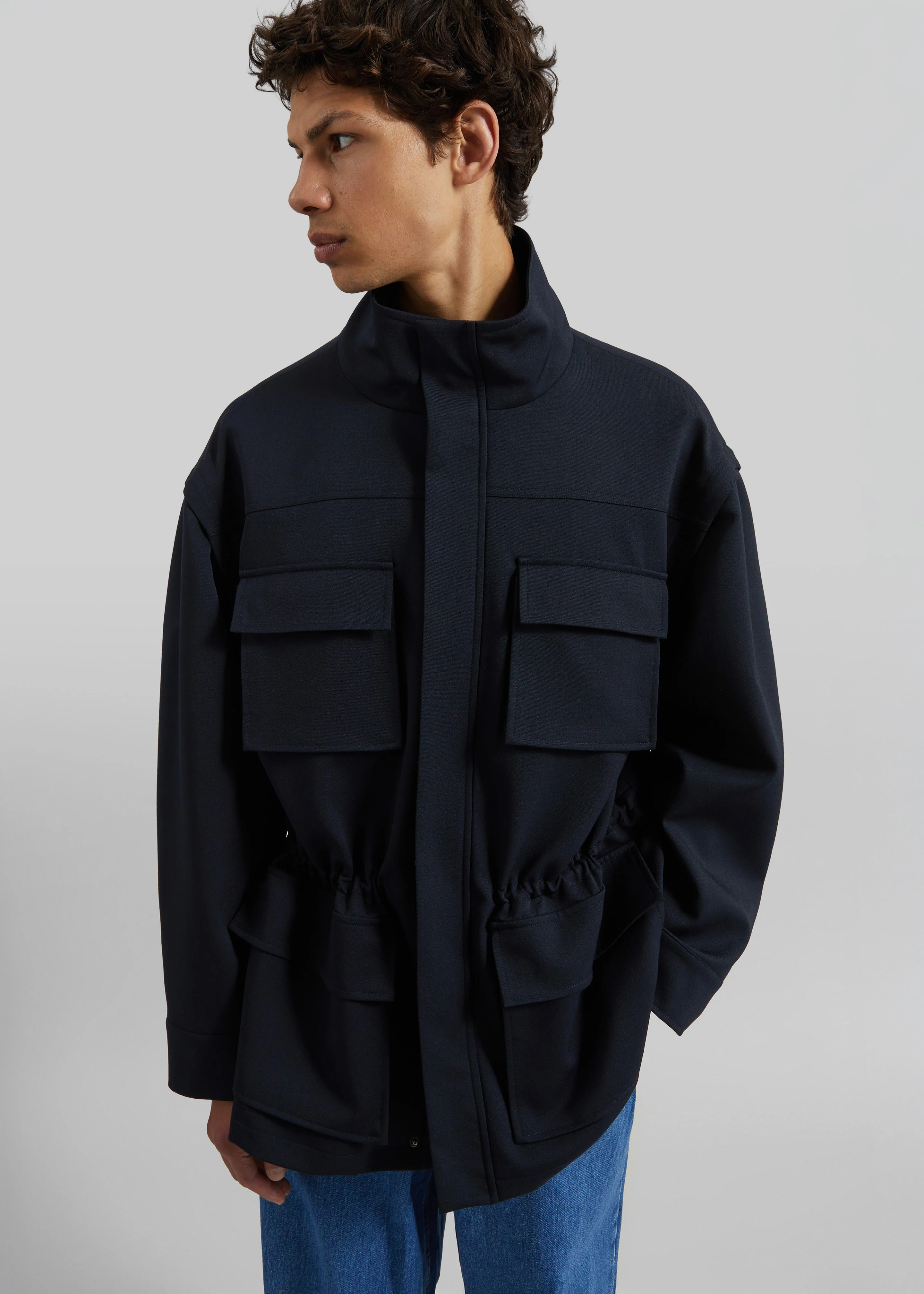 Brannon Cargo Jacket - Navy - Image 6