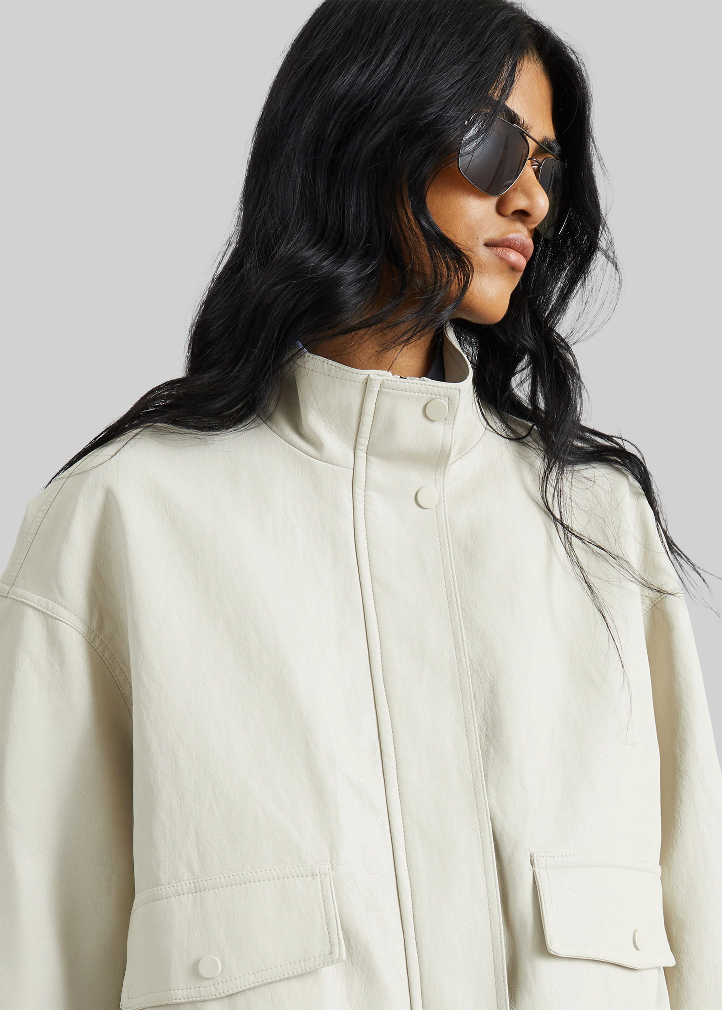 Brasov Bubble-Hem Jacket - Light Beige - Image 5