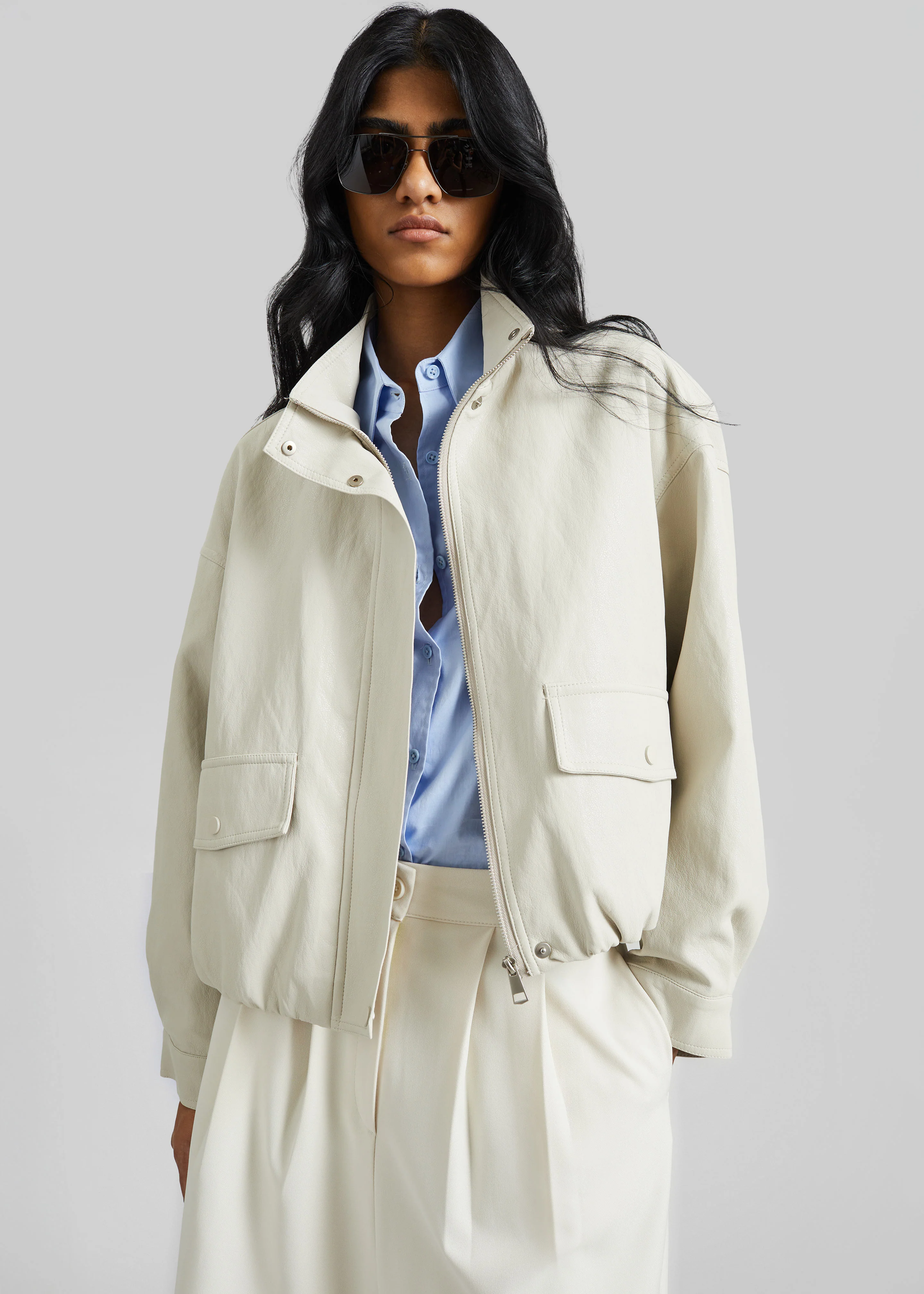 Brasov Bubble-Hem Jacket - Light Beige - Image 6