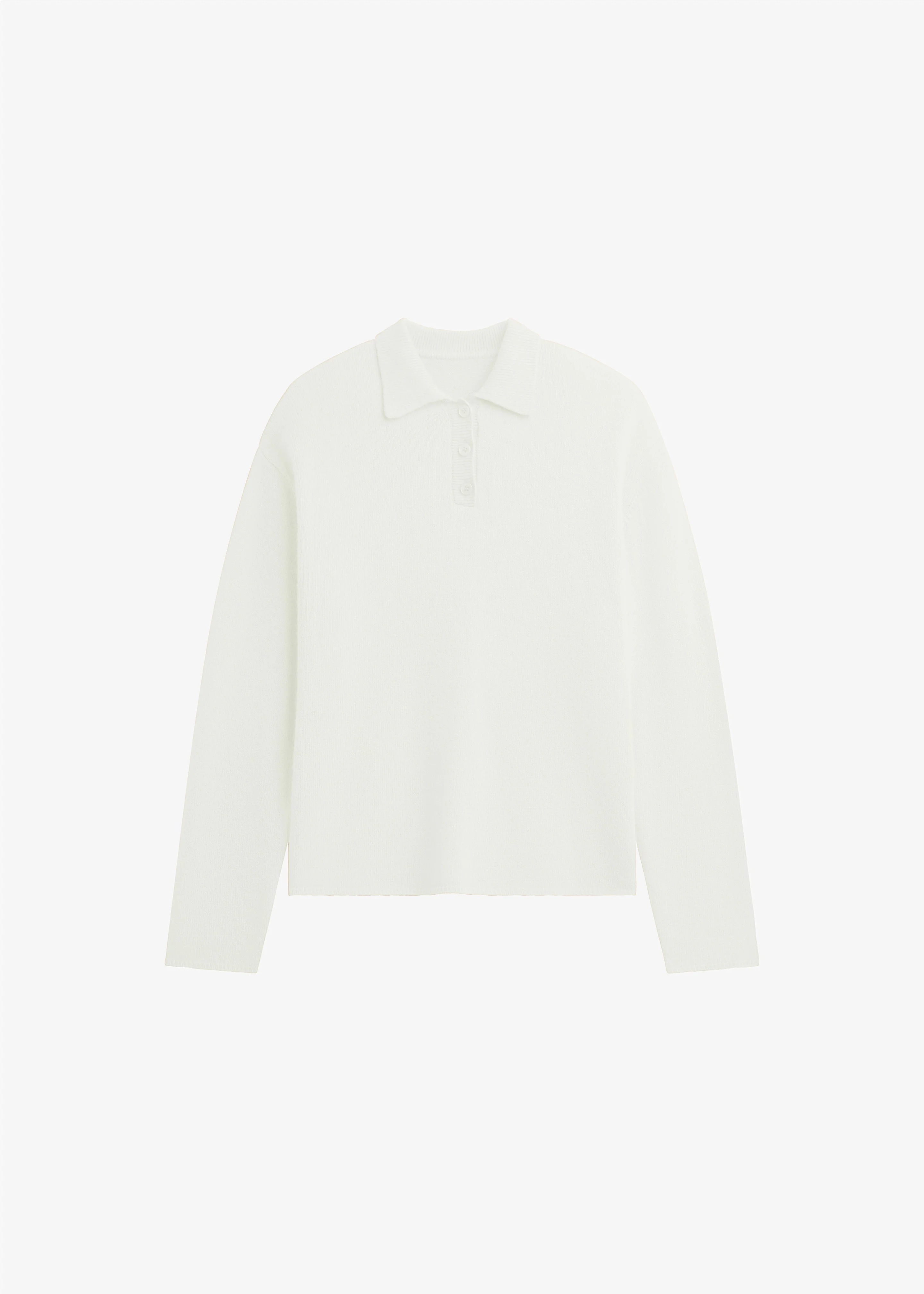 Bresica Knit Polo Sweater - Ivory - Image 7