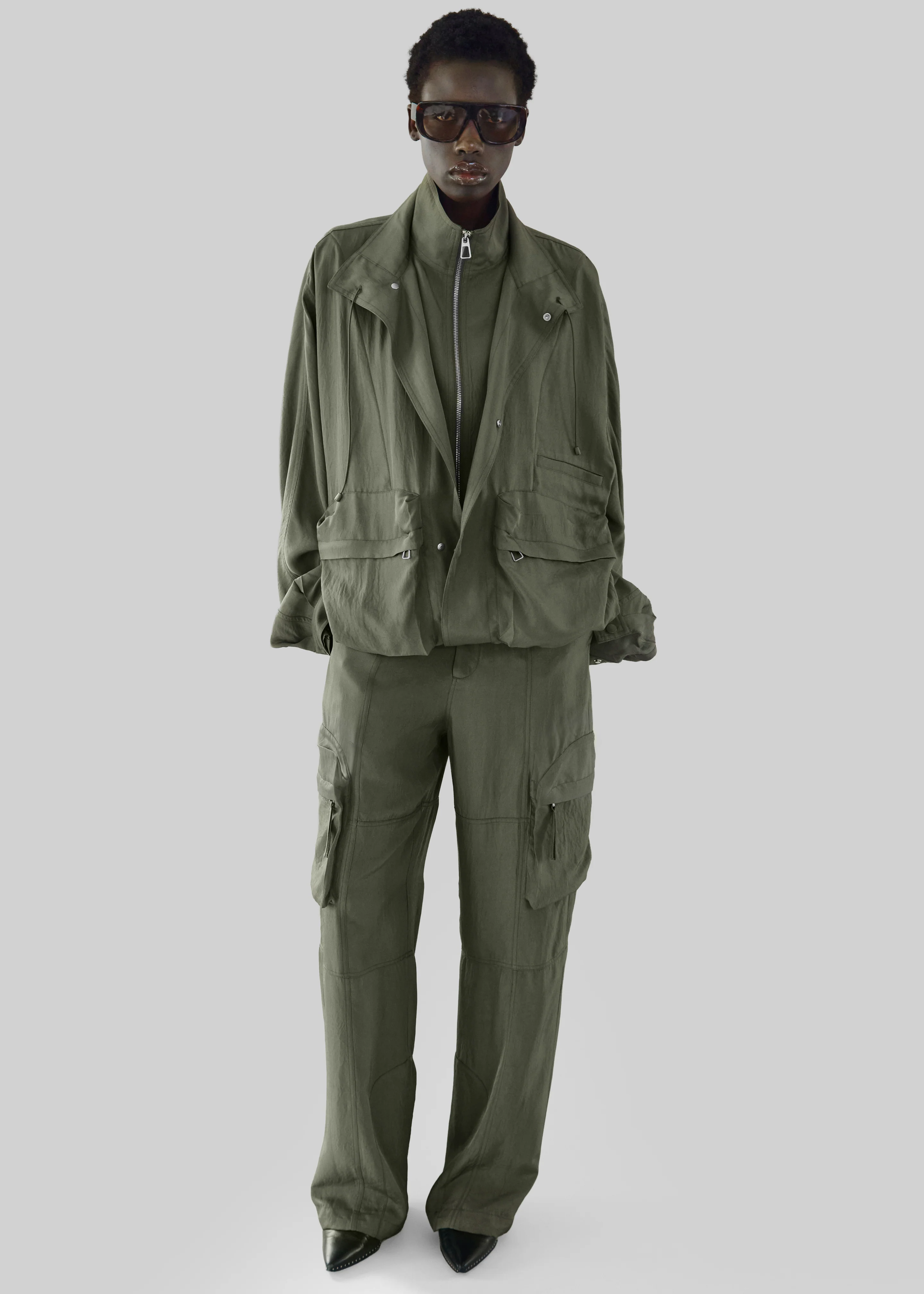 Breya Fluid Jacket - Moss Green - Image 2