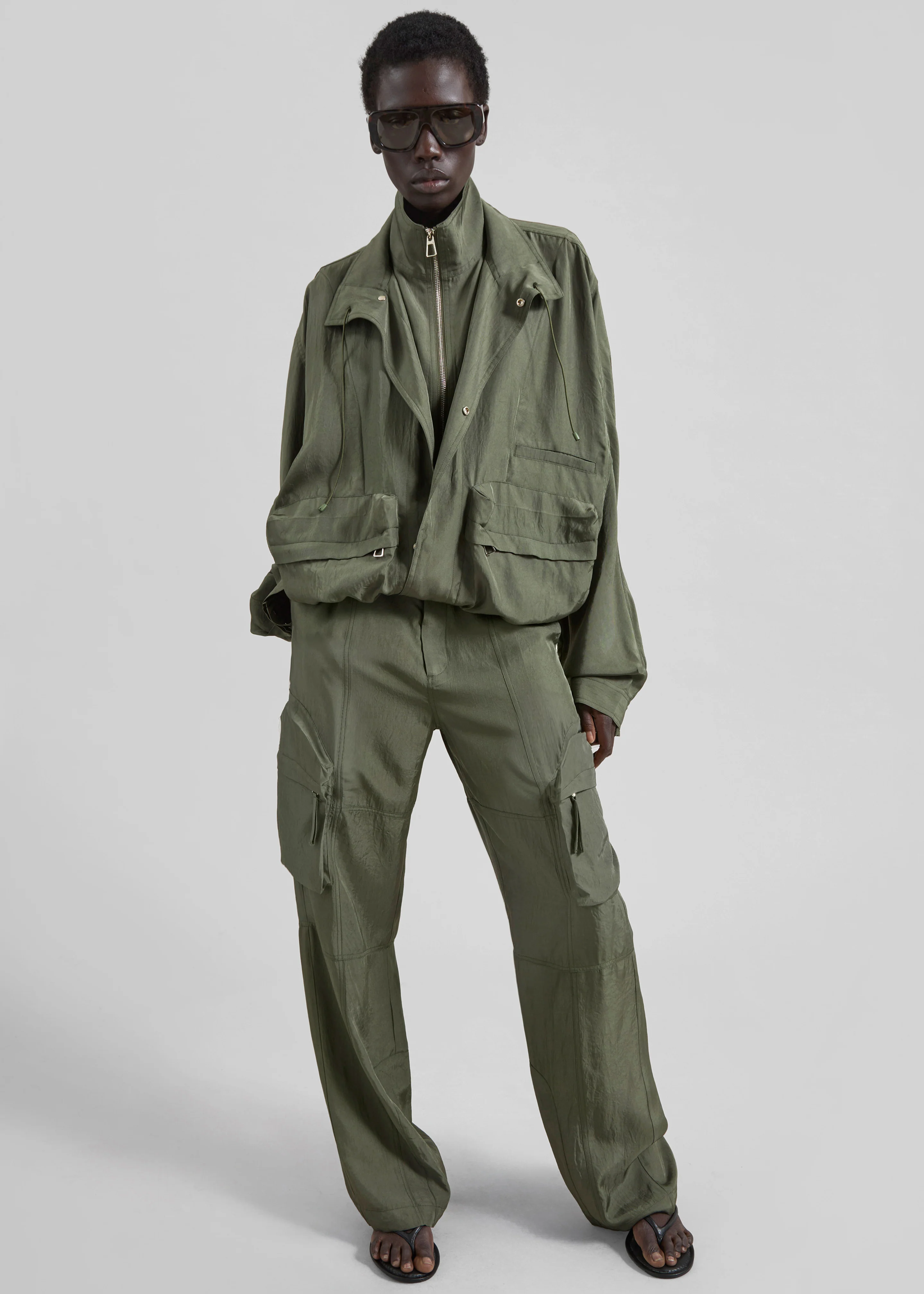 Breya Fluid Jacket - Moss Green - Image 7